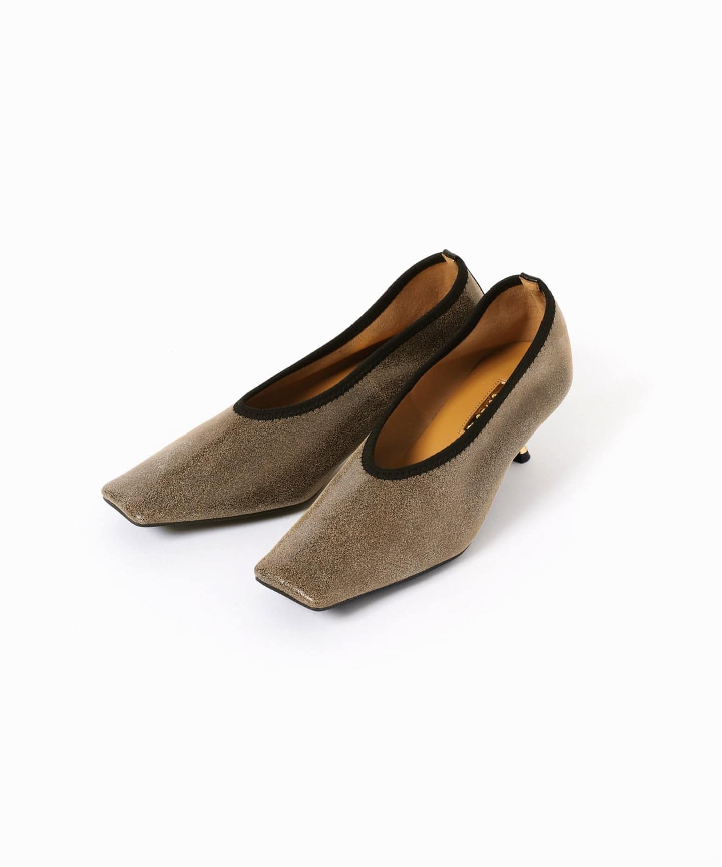 追加》GRISE5.5cmレザースクエアストレッチパンプス（パンプス）｜LE
