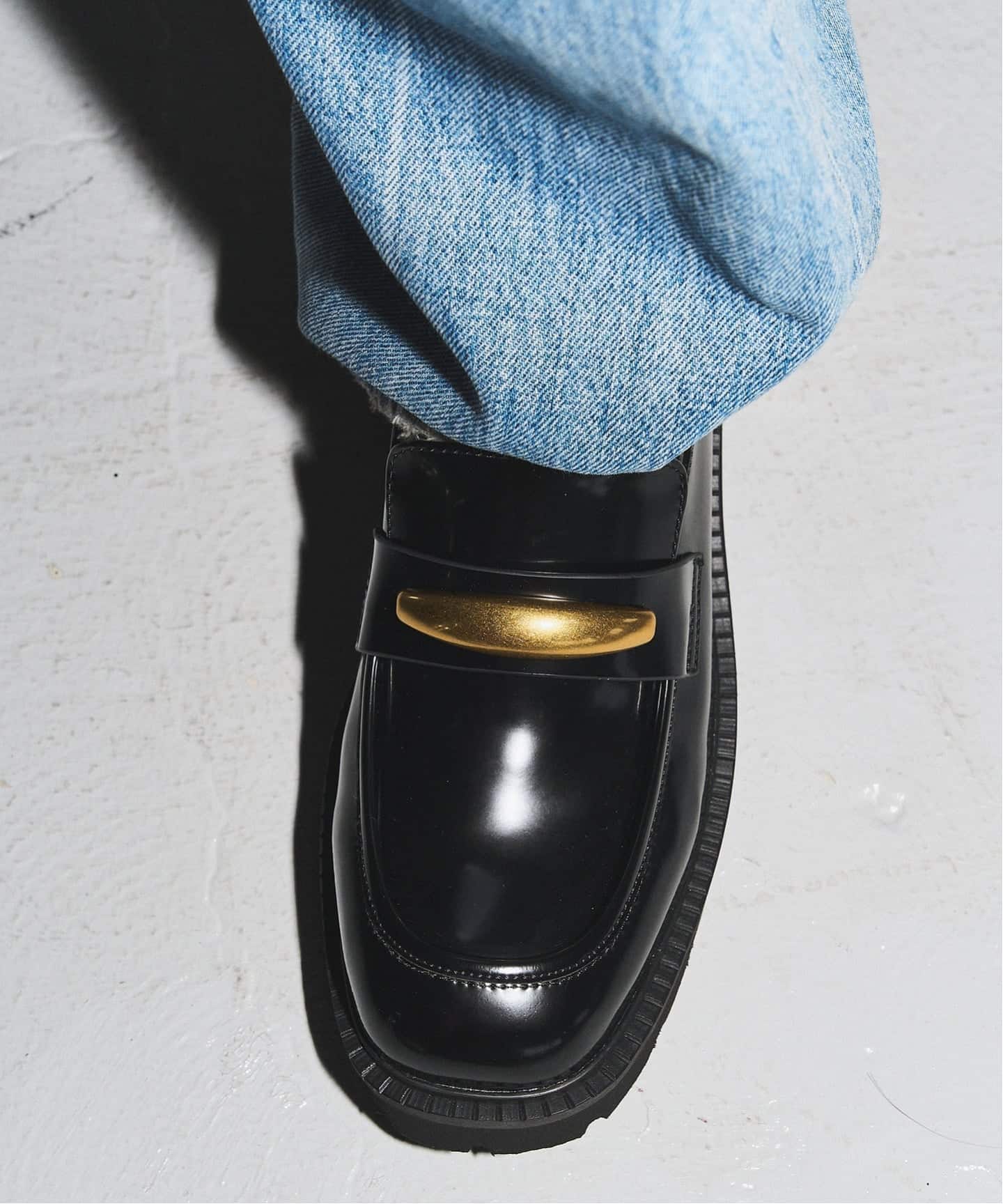 GRISEメタルモチーフタンクソールローファー（ローファー）｜GRISE