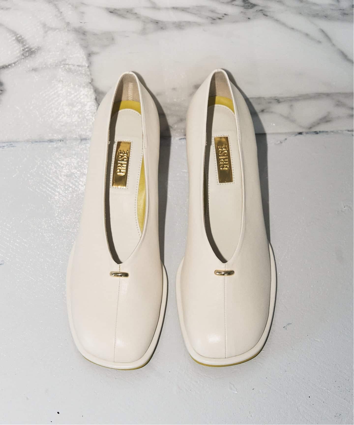 GRISE6cmレザーオブリークハイバンプパンプス（パンプス）｜GRISE