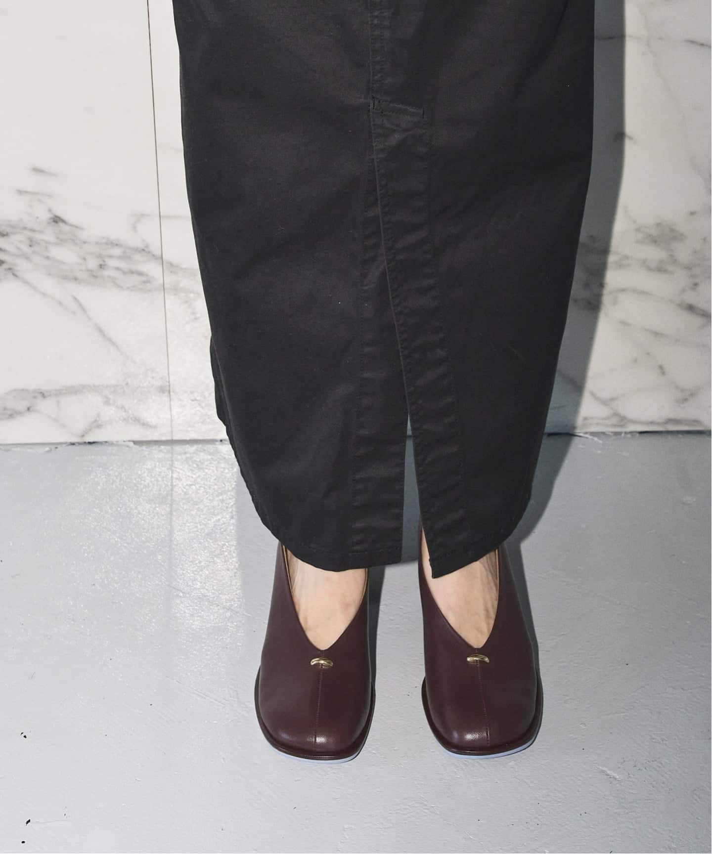 GRISE6cmレザーオブリークハイバンプパンプス（パンプス）｜GRISE