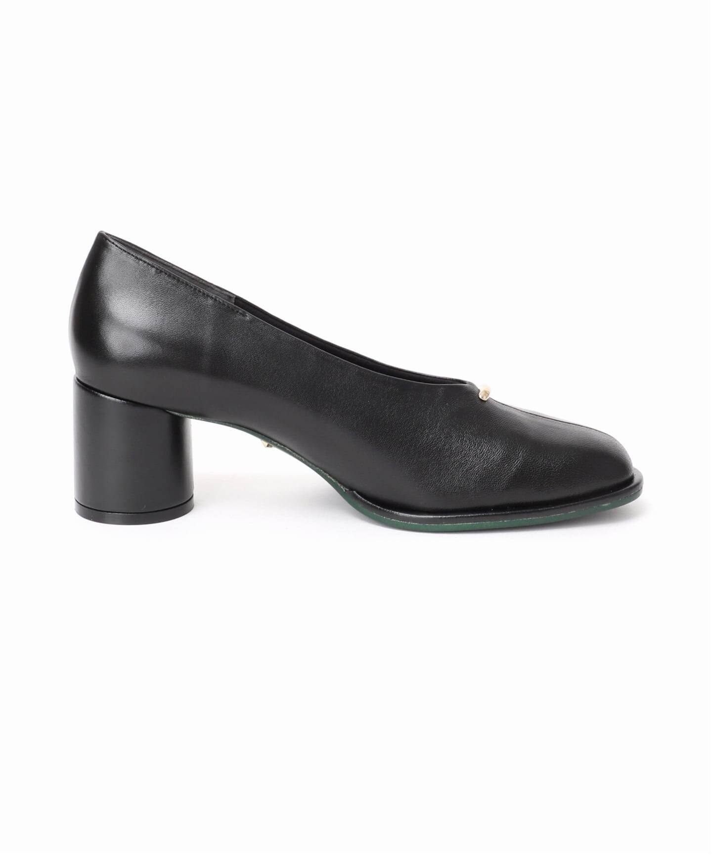 GRISE6cmレザーオブリークハイバンプパンプス（パンプス