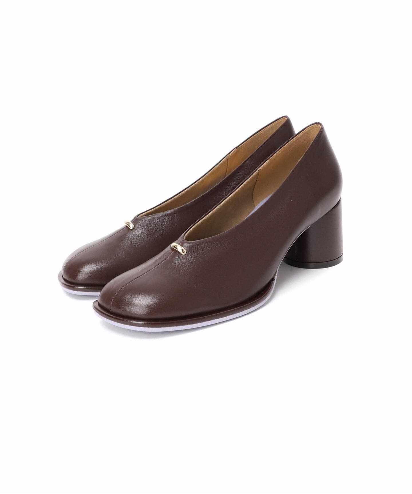 GRISE6cmレザーオブリークハイバンプパンプス（パンプス）｜GRISE