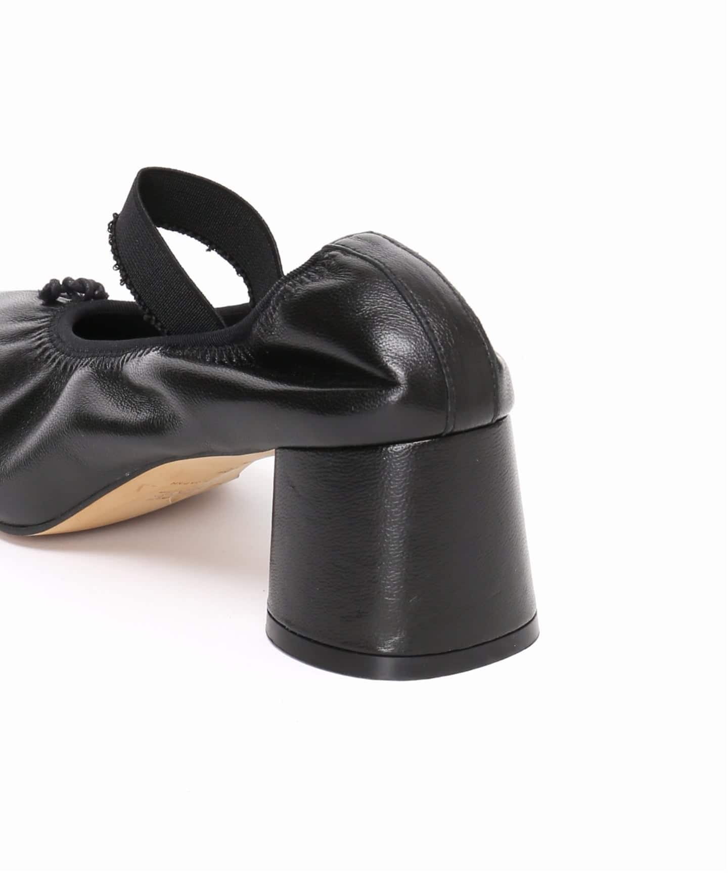 GRISE5.5cmレザーギャザーバレリーナパンプス（パンプス）｜LE TALON