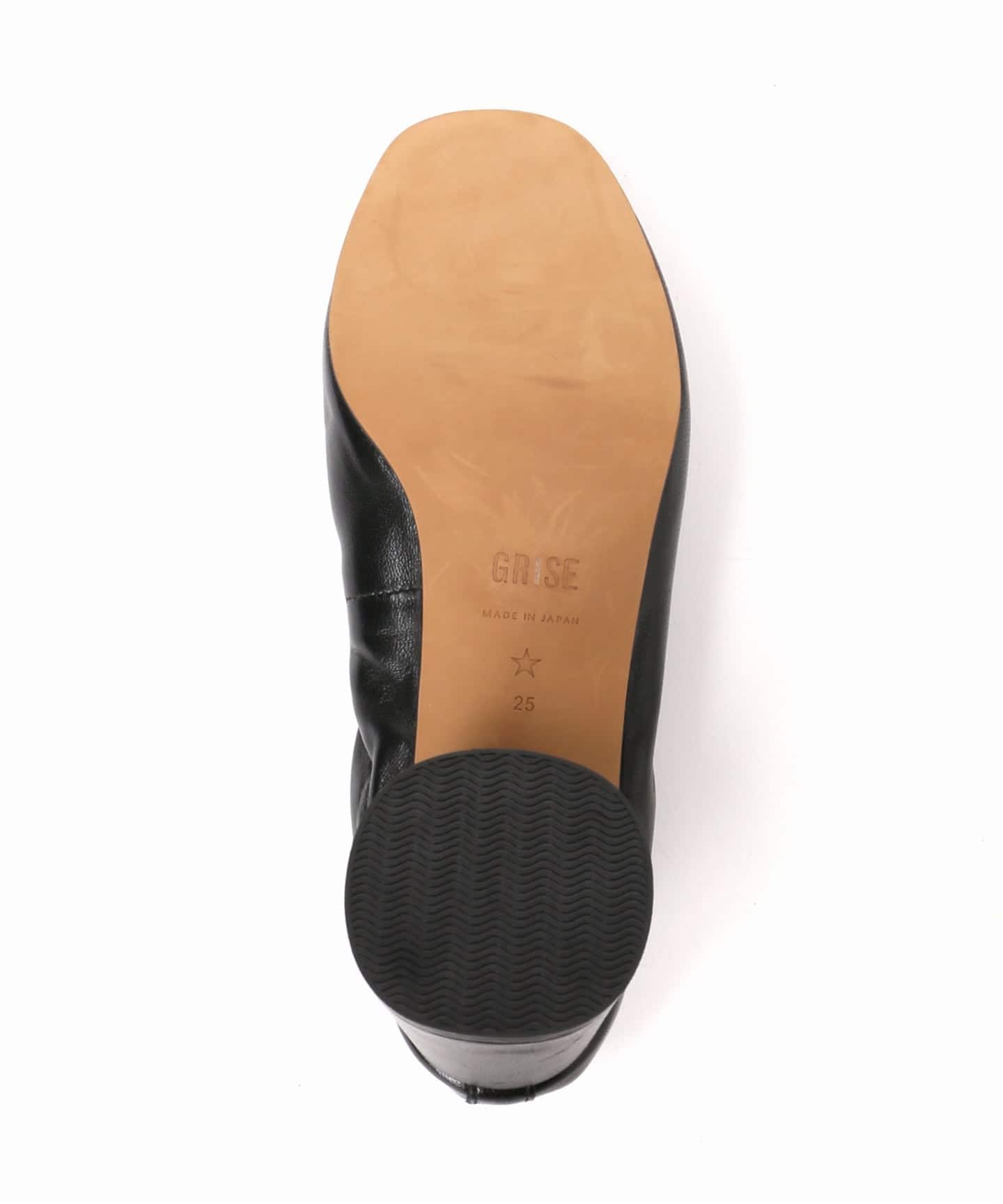 GRISE5.5cmレザーギャザーバレリーナパンプス（パンプス）｜LE TALON