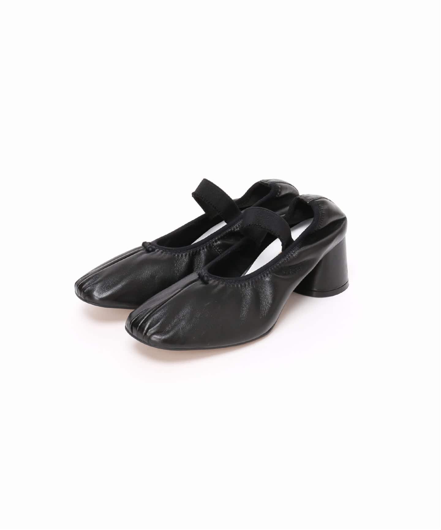 GRISE5.5cmレザーギャザーバレリーナパンプス（パンプス）｜LE TALON