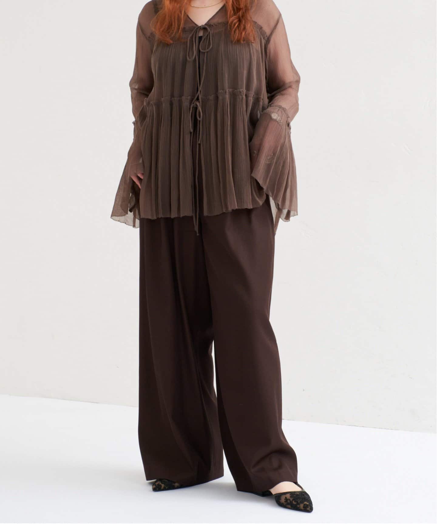 追加》GRISEシアーストラップスリングバック（フラットシューズ）｜LE