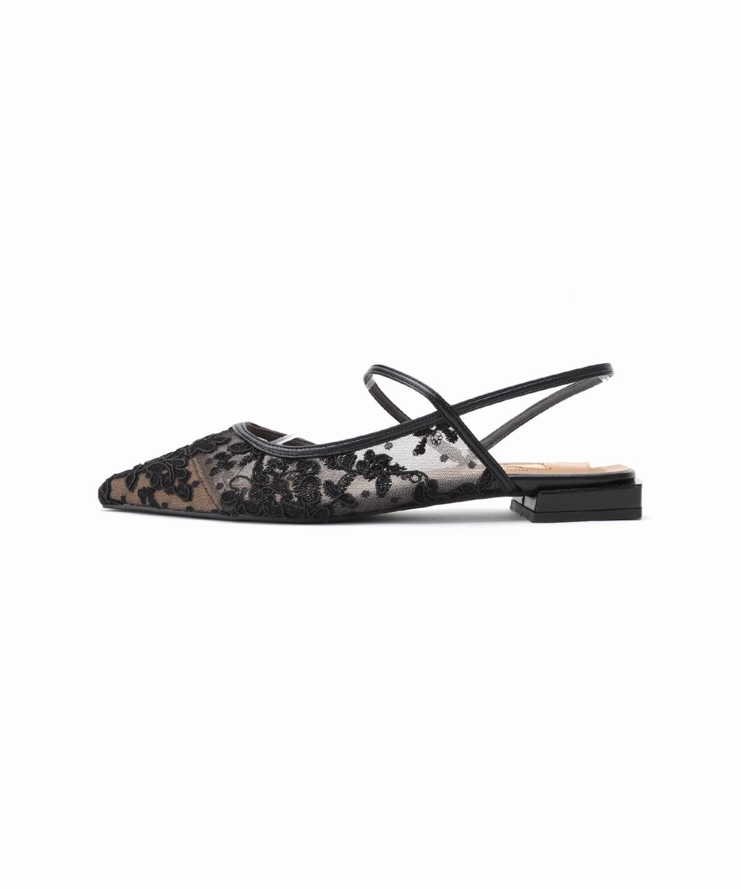 SH14◆新品◆Le Talon GRISE ストラップスリングバック 23.5 追加》GRISEシアーストラップスリングバック（フラットシューズ）｜LE