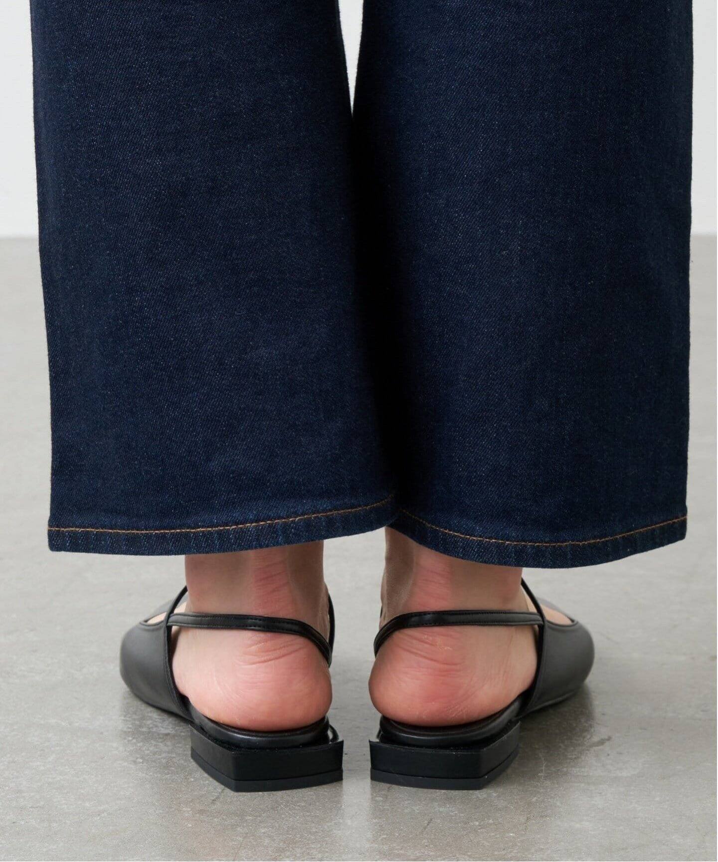 追加》GRISEポインテッドストラップスリングバック（フラット