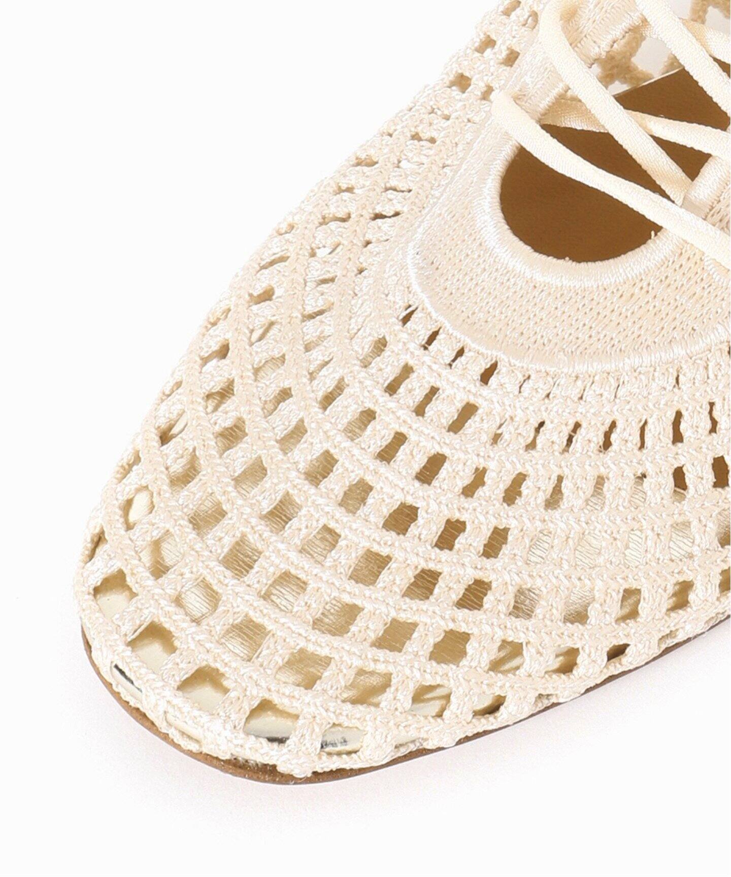 新品　ル　タロン　グリーズ GRISE EMBROIDERY レースアップ（フラットシューズ）｜LE TALON