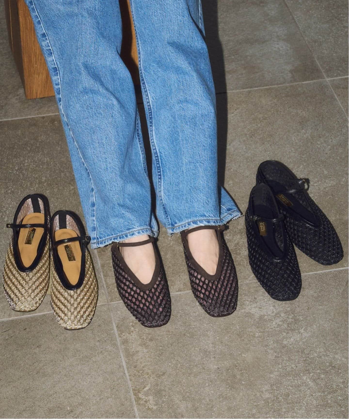 追加2》GRISEビッグメッシュメリージェーン（フラットシューズ