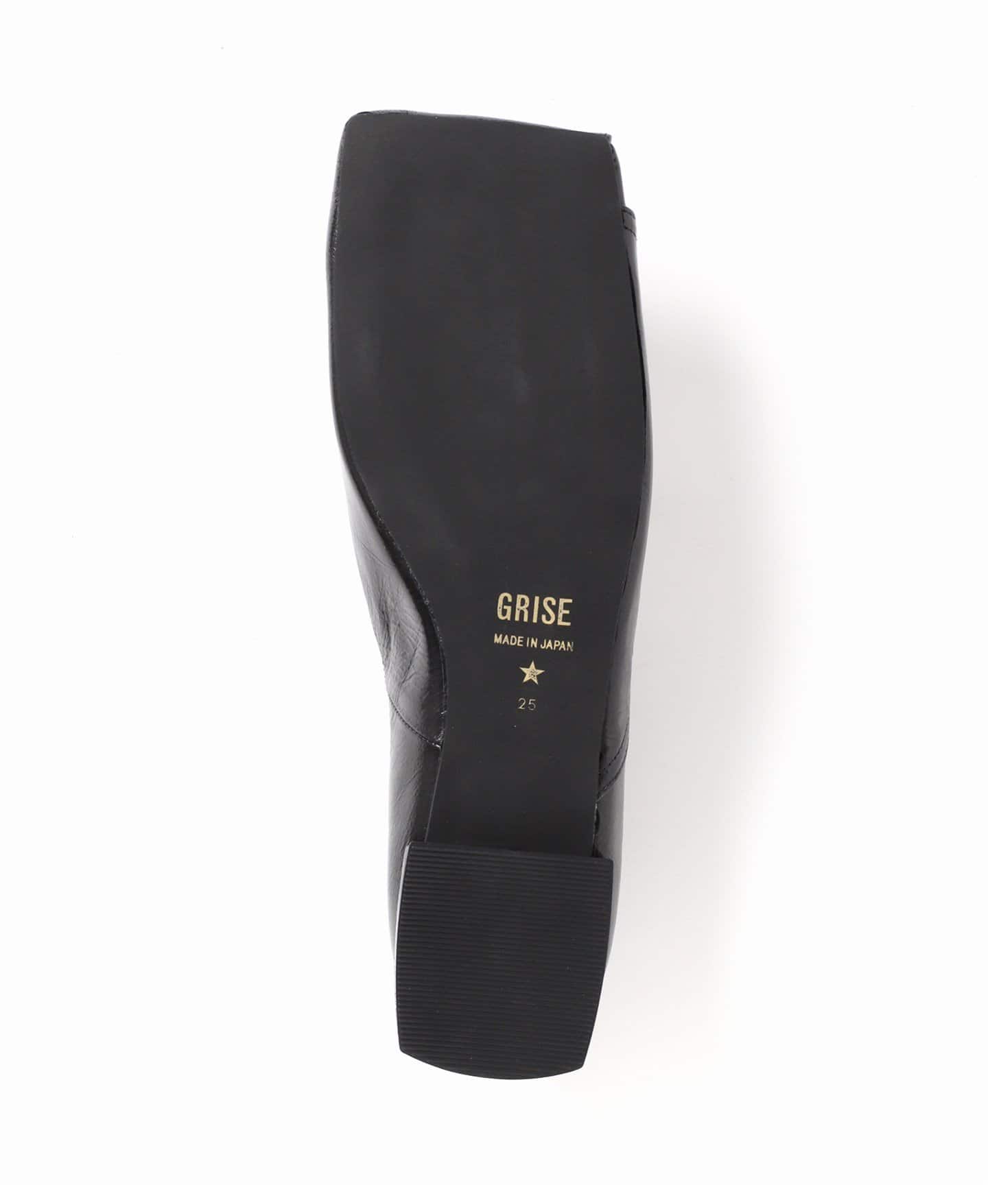 GRISEレザースクエアARTYフラット（フラットシューズ）｜GRISE