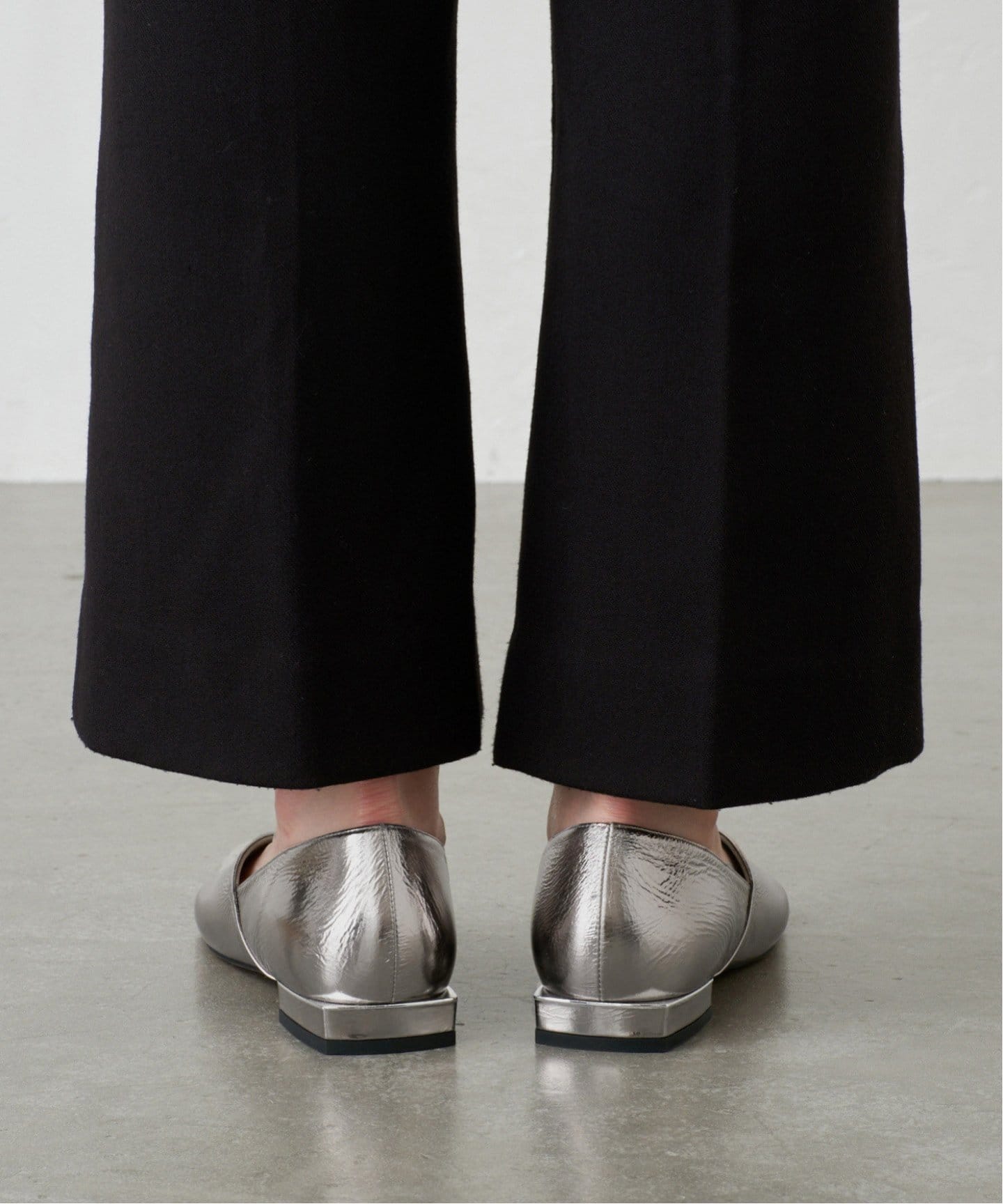 GRISEレザースクエアARTYフラット（フラットシューズ）｜GRISE