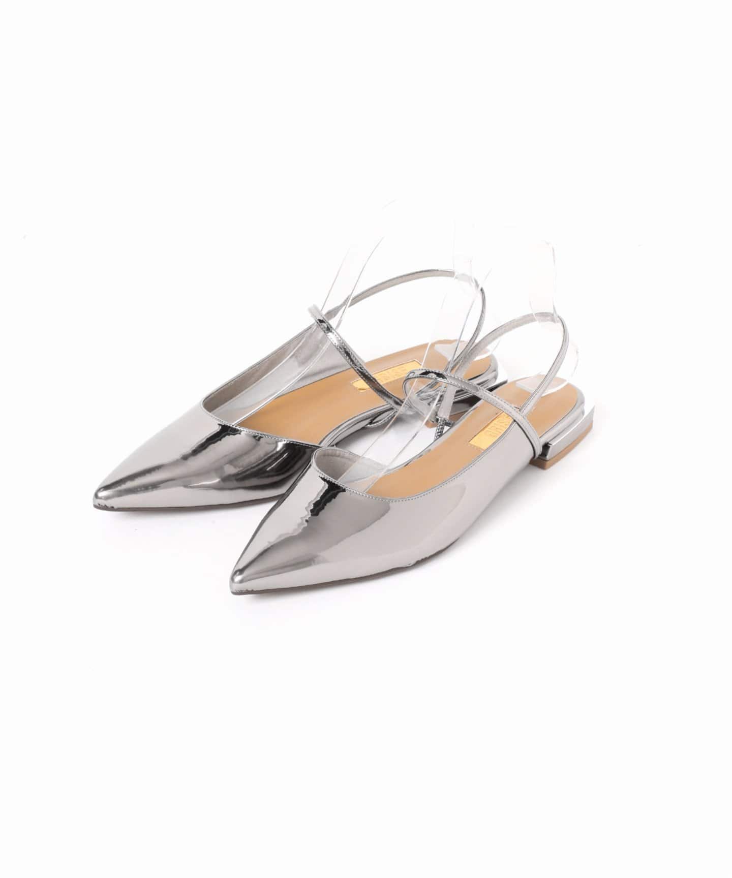 【美品】　GRISEポインテッドストラップスリングバック　22㎝ ミュール LE TALON（ルタロン）の「GRISE ポインテッドストラップスリング