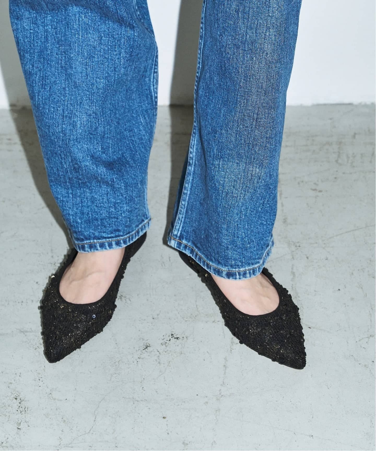 ★なかっち★【新品】GRISE ルタロン GRISEポインテッドフラット（フラットシューズ）｜LE TALON（ル タロン