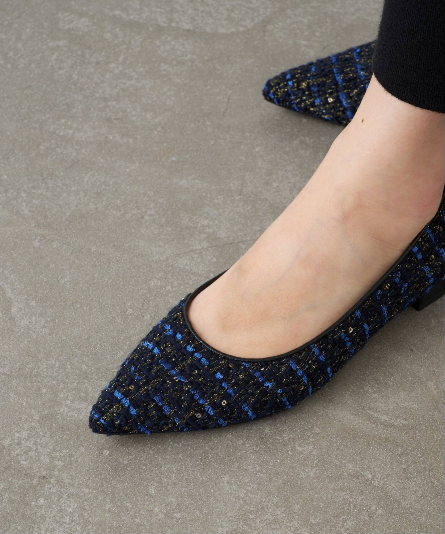 美品 offen オッフェン ポインテッド スリット フラットシューズ 黒 25 Offen(オッフェン)｜pointed-SLIT SIMP/BLACK の通販｜ELLESHOP