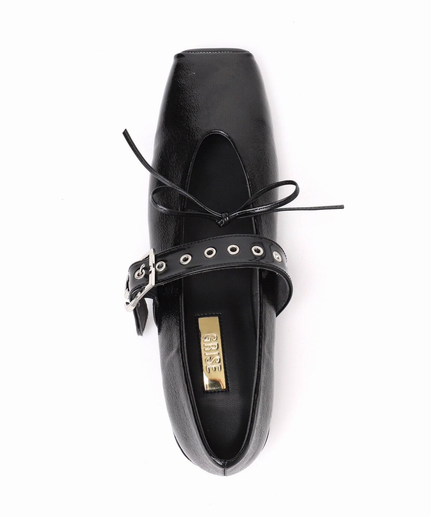 GRISE／ ボックススクエア ダブルメリージェーン 追加》GRISEボックススクエアダブルメリージェーン（フラット