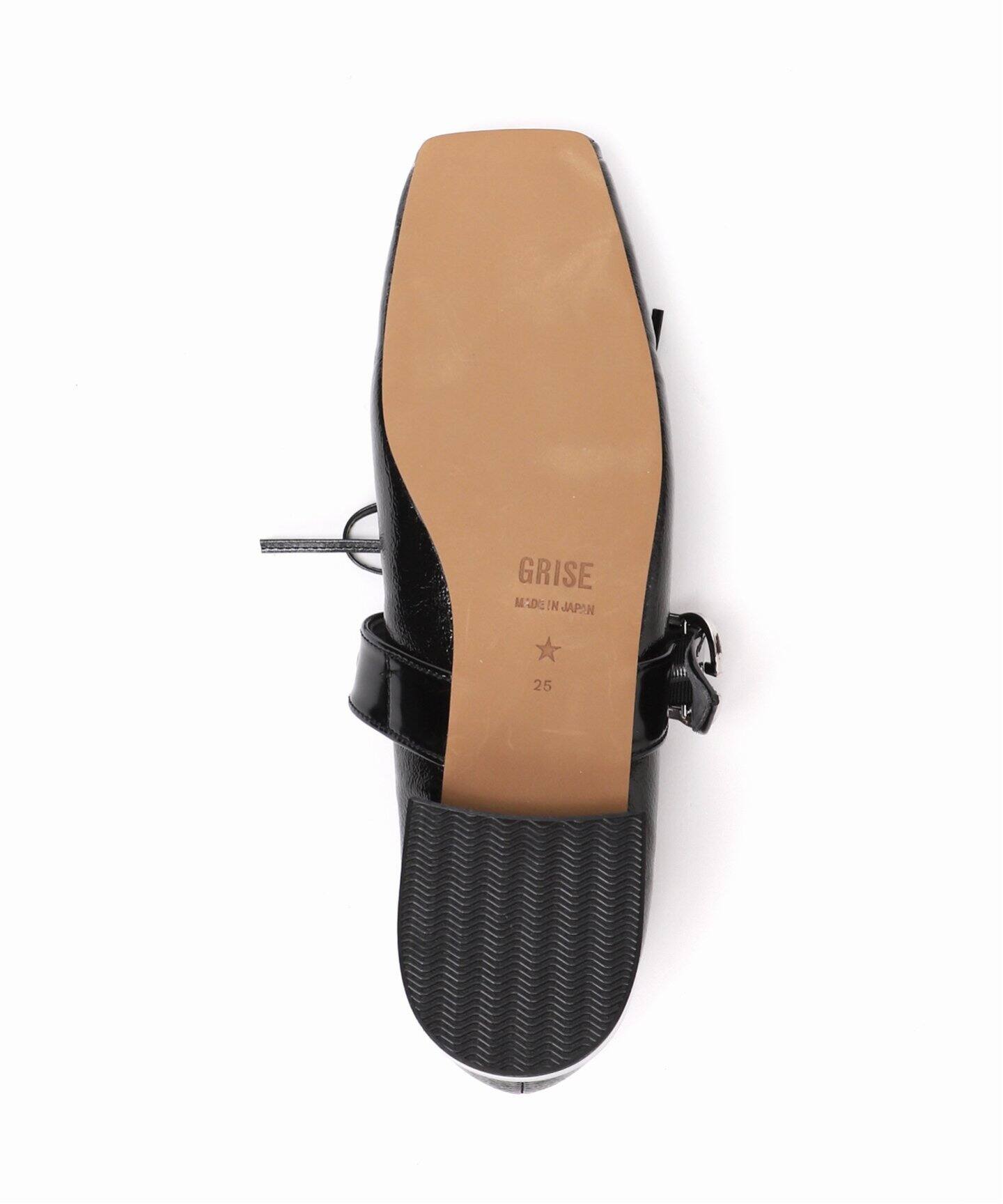 追加》GRISEボックススクエアダブルメリージェーン（フラット