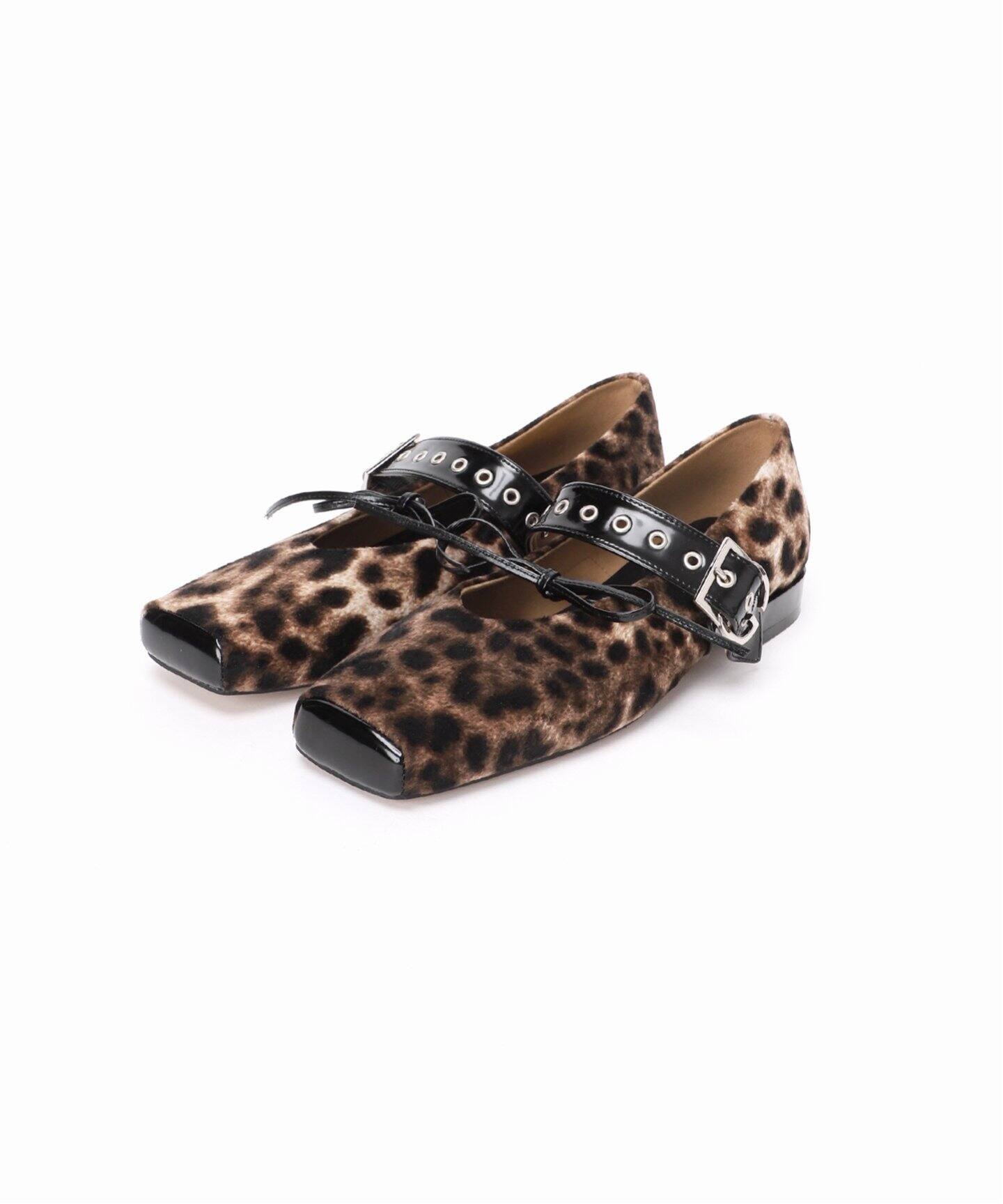 追加》GRISEボックススクエアダブルメリージェーン（フラット