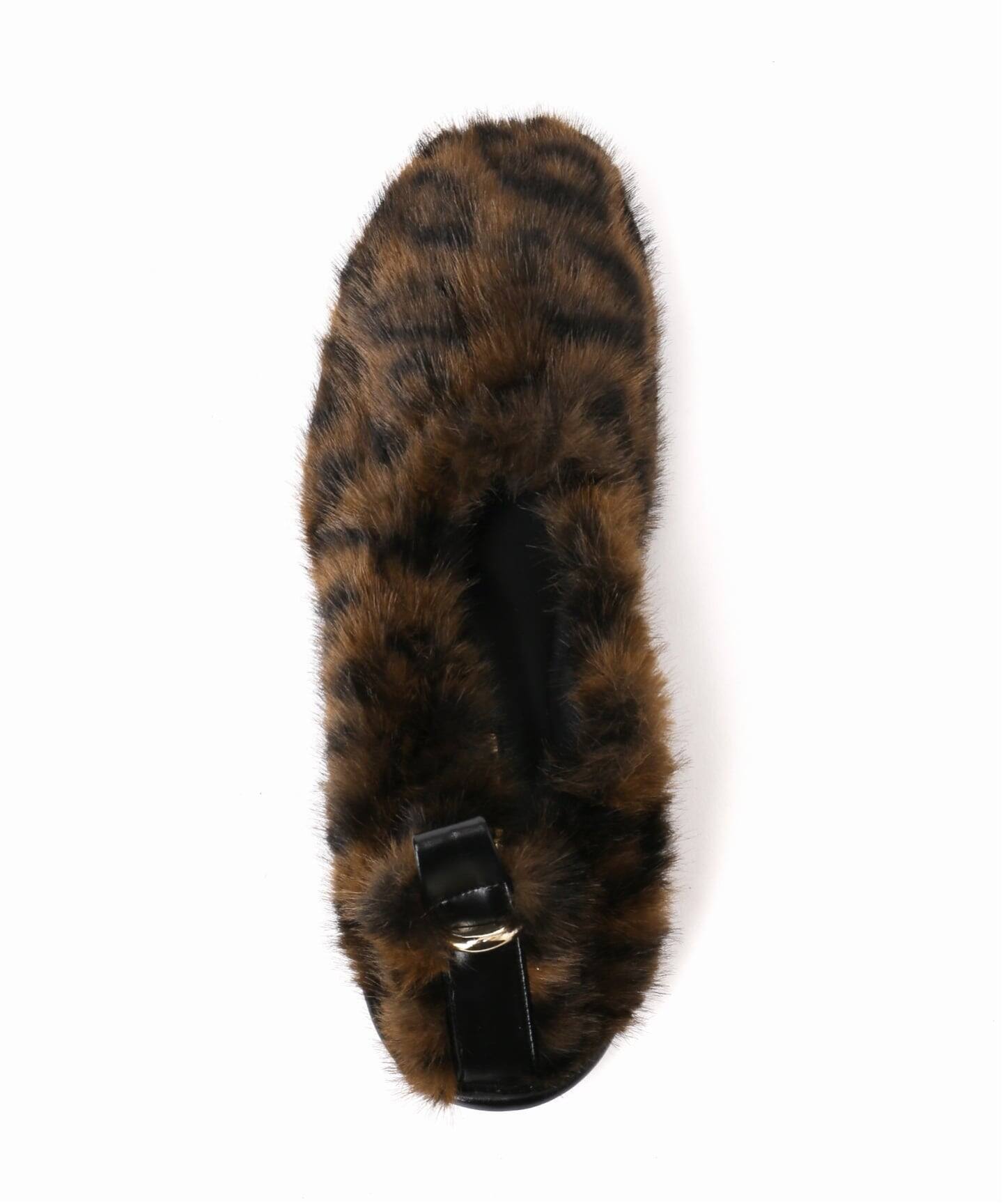 追加》GRISEファーギャザーバレリーナ（バレエシューズ）｜GRISE