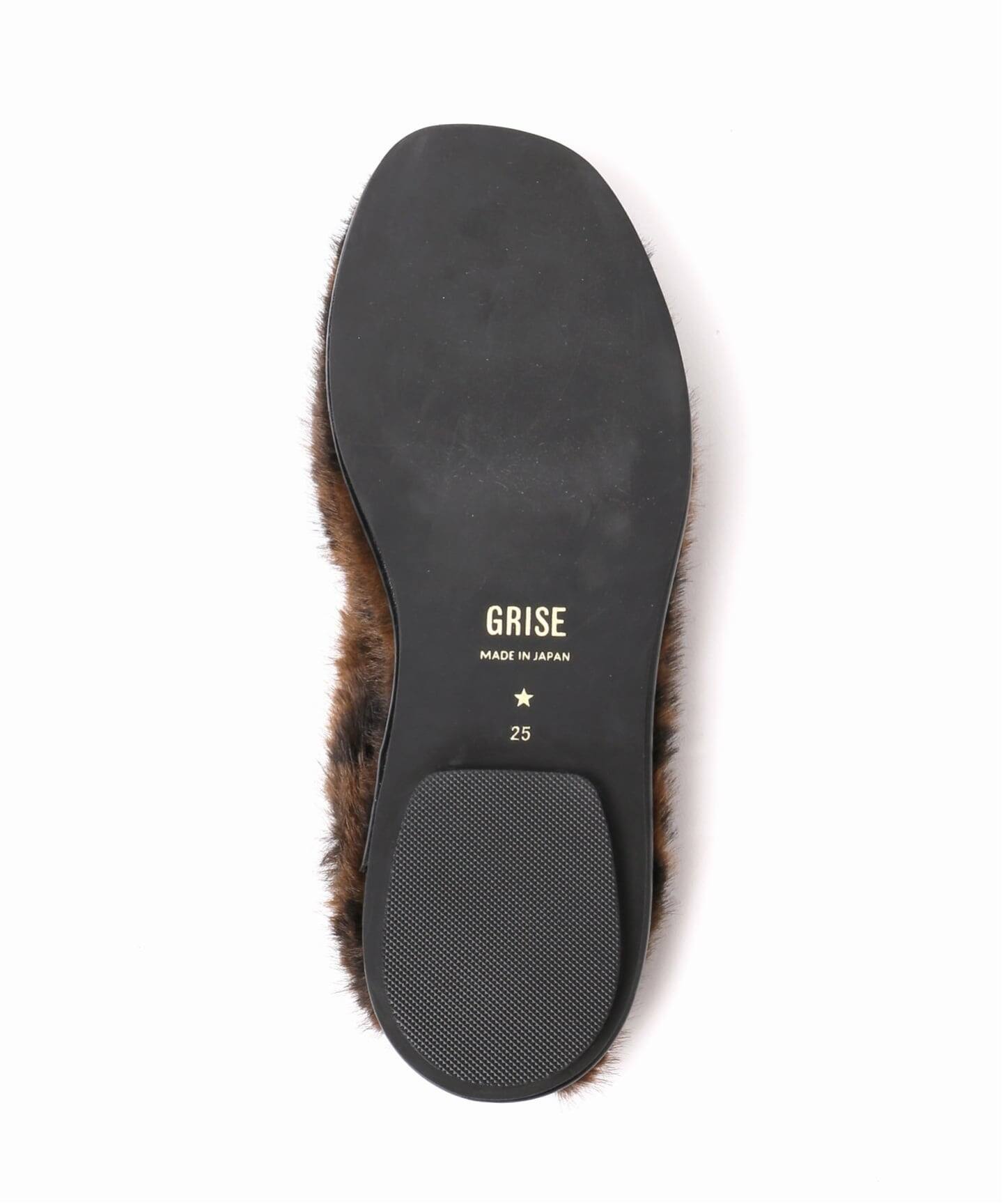 追加》GRISEファーギャザーバレリーナ（バレエシューズ）｜GRISE