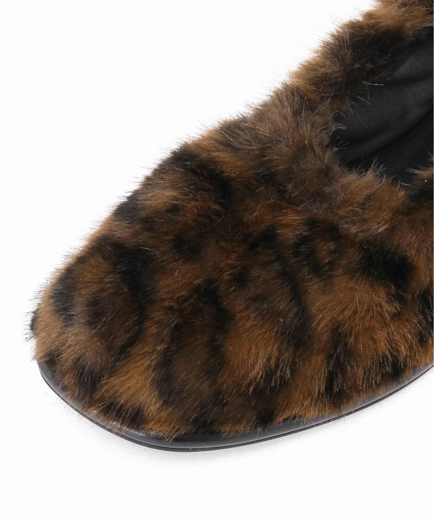 追加》GRISEファーギャザーバレリーナ（バレエシューズ）｜GRISE