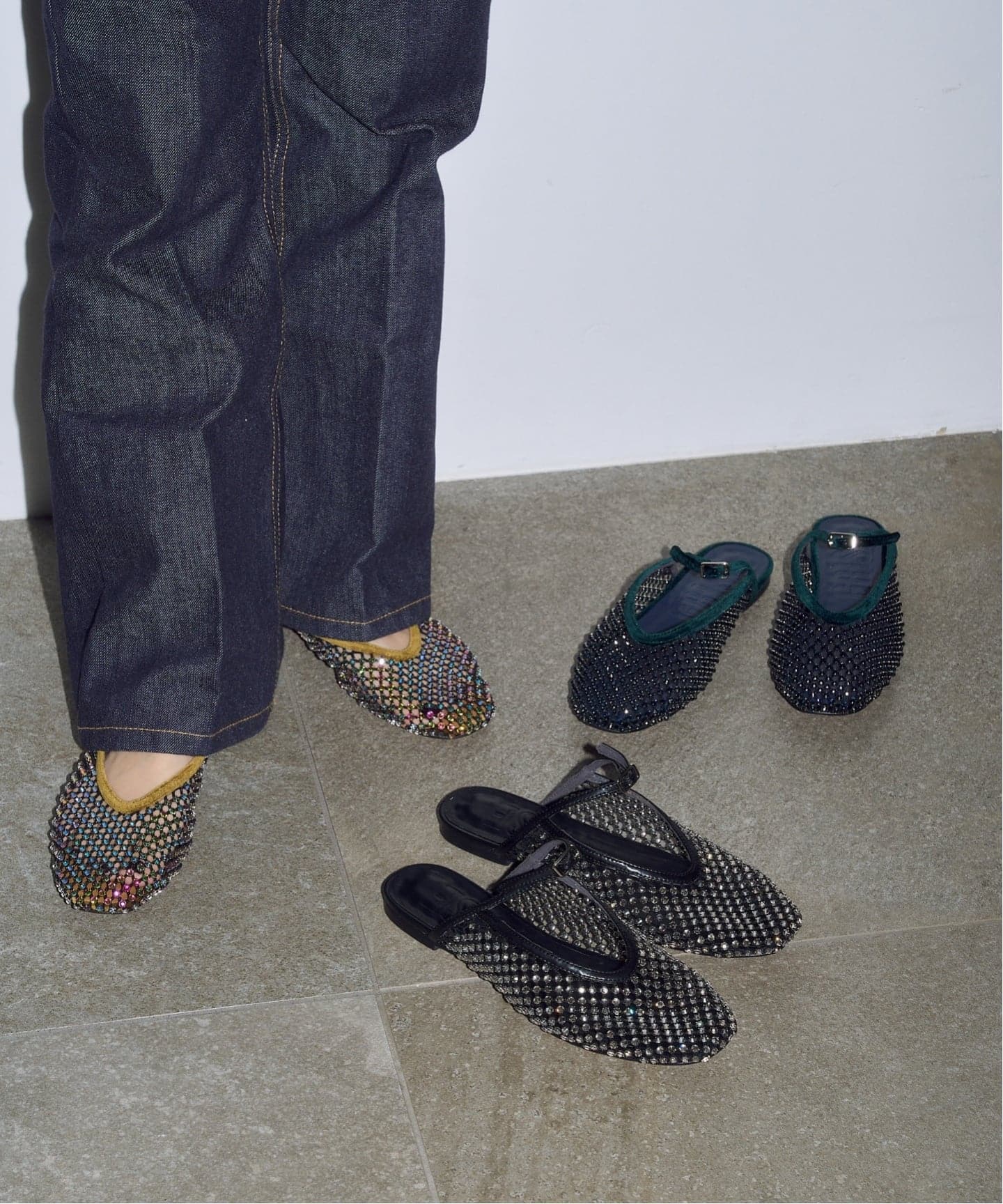 GRISEビジューネットミュール（フラットシューズ）｜GRISE（グリーズ