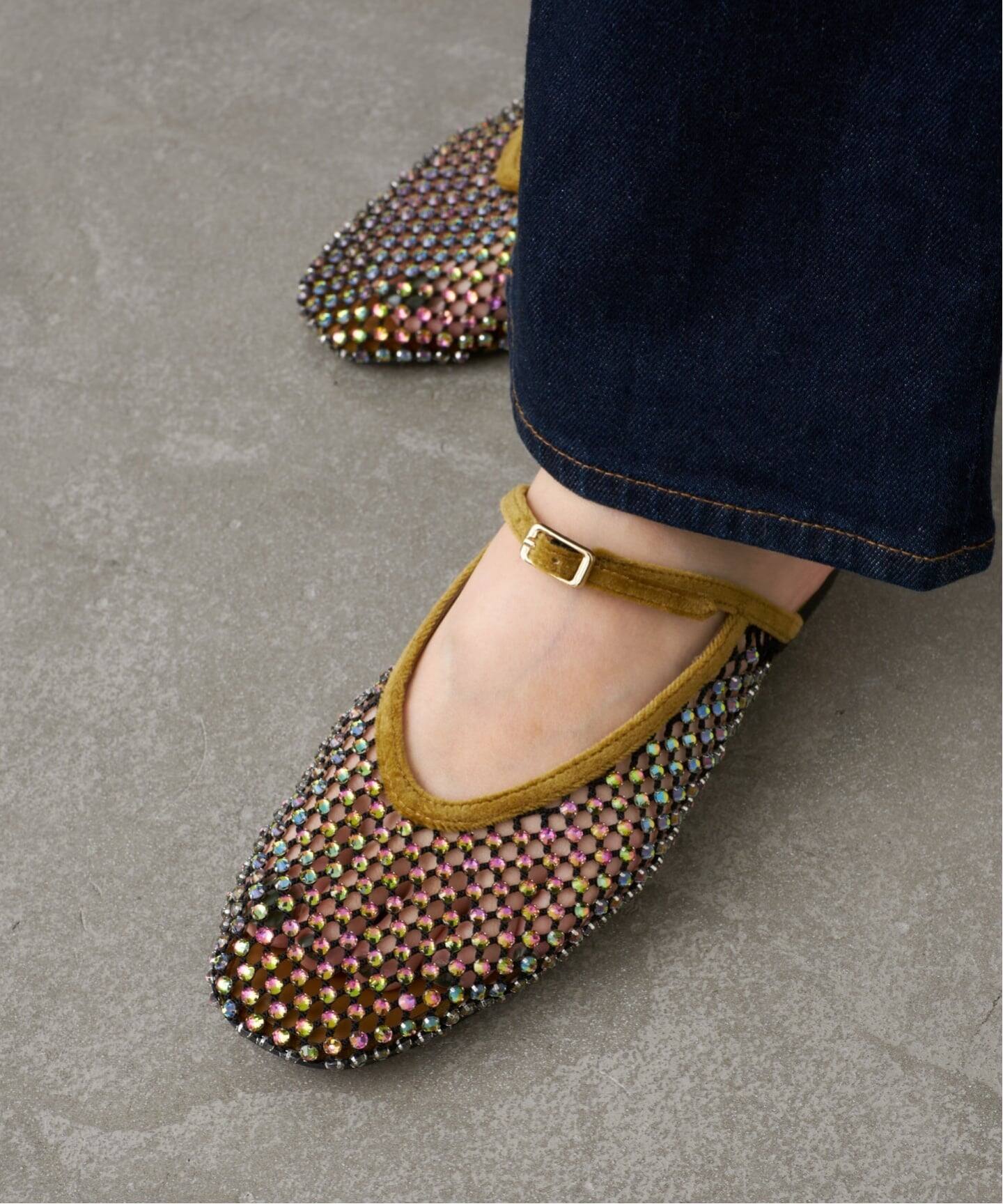 GRISEビジューネットミュール（フラットシューズ）｜GRISE