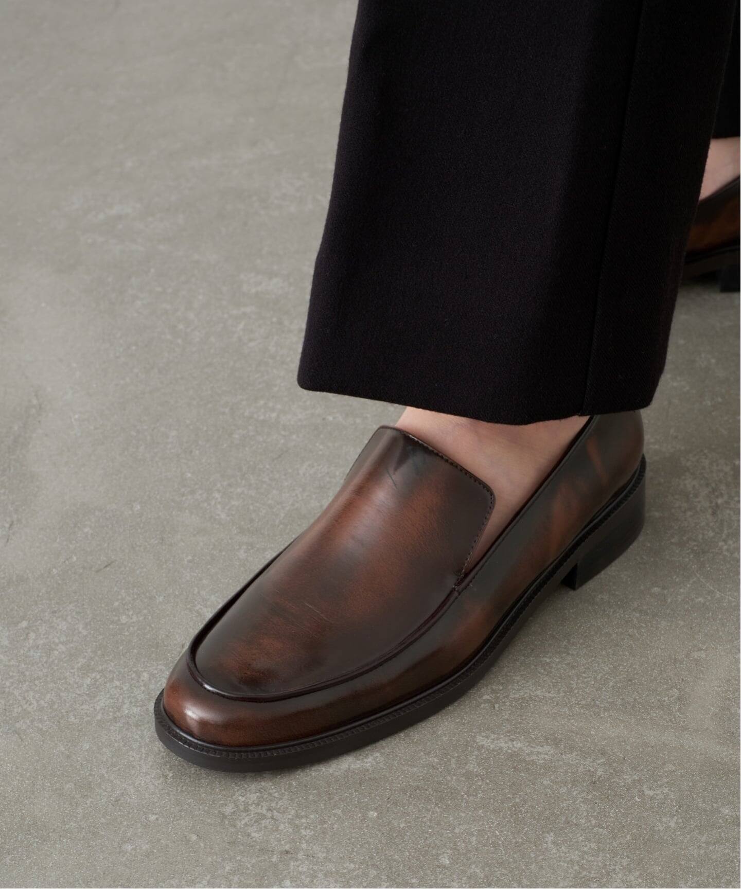 【完売品・新品】GRISE レザークラシックローファー　ブラウン 追加予約》GRISEレザークラシックローファー（ローファー