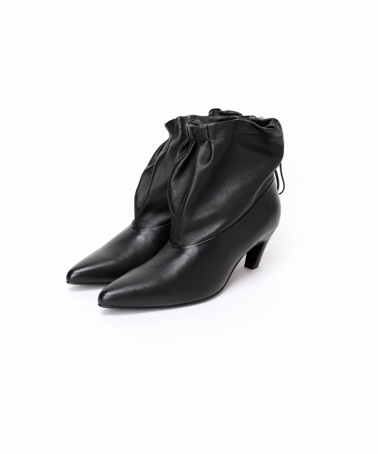 BOB MARY×GRISE 5.5cmレザードローストリングショートブーツ