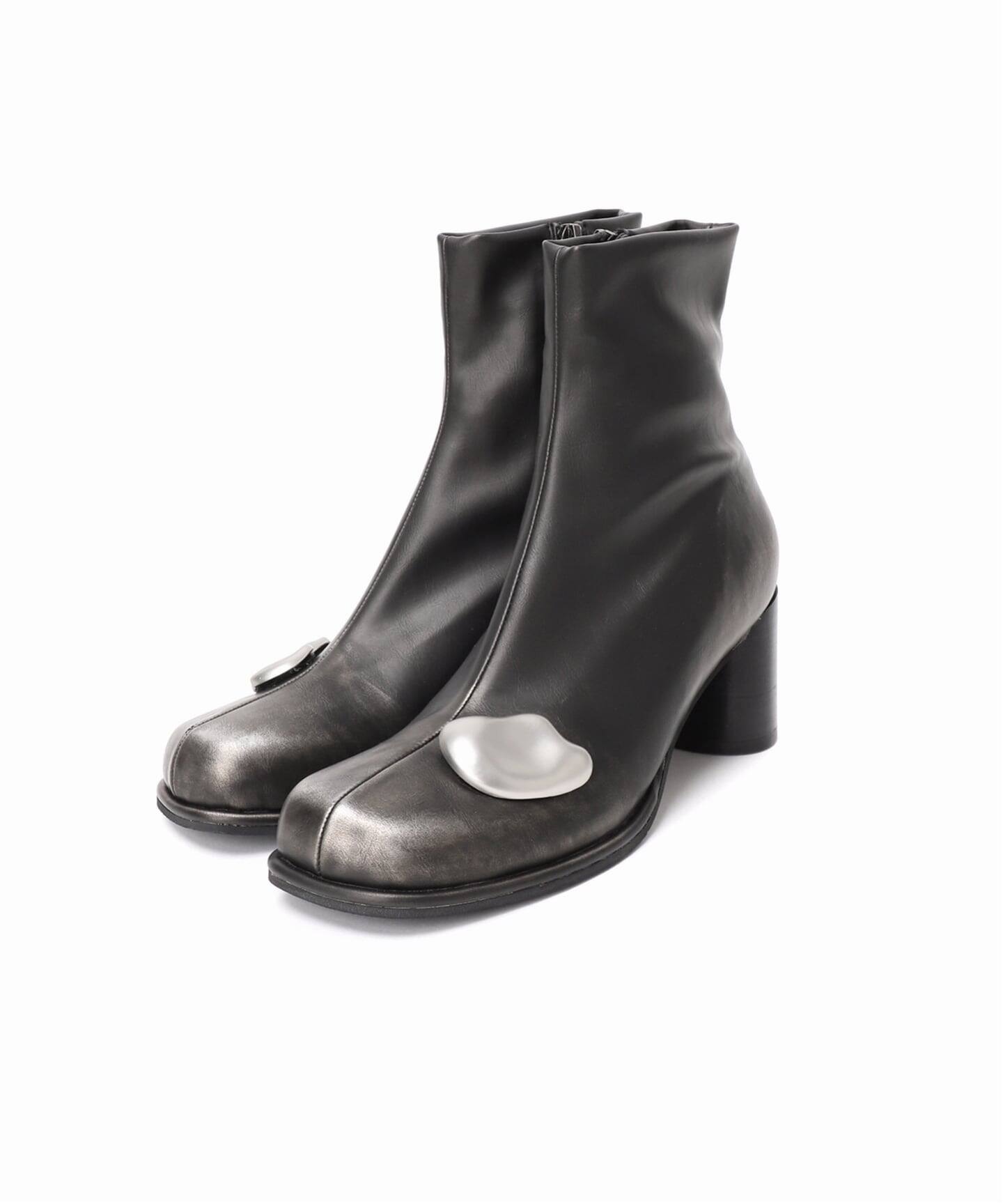 GRISE6cmARTYバルブトゥショートブーツ（ブーティ・ショート