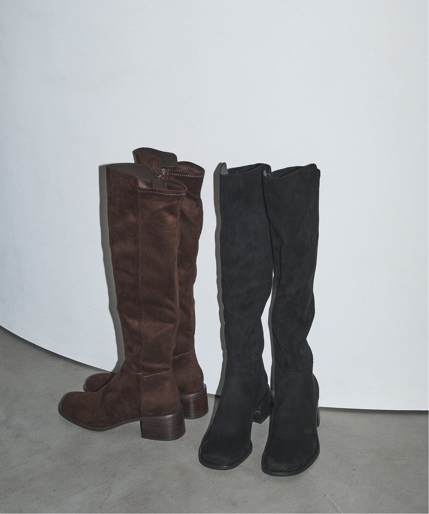 追加》GRISE4.5cmラウンドソフトフィットニーハイ（ロングブーツ