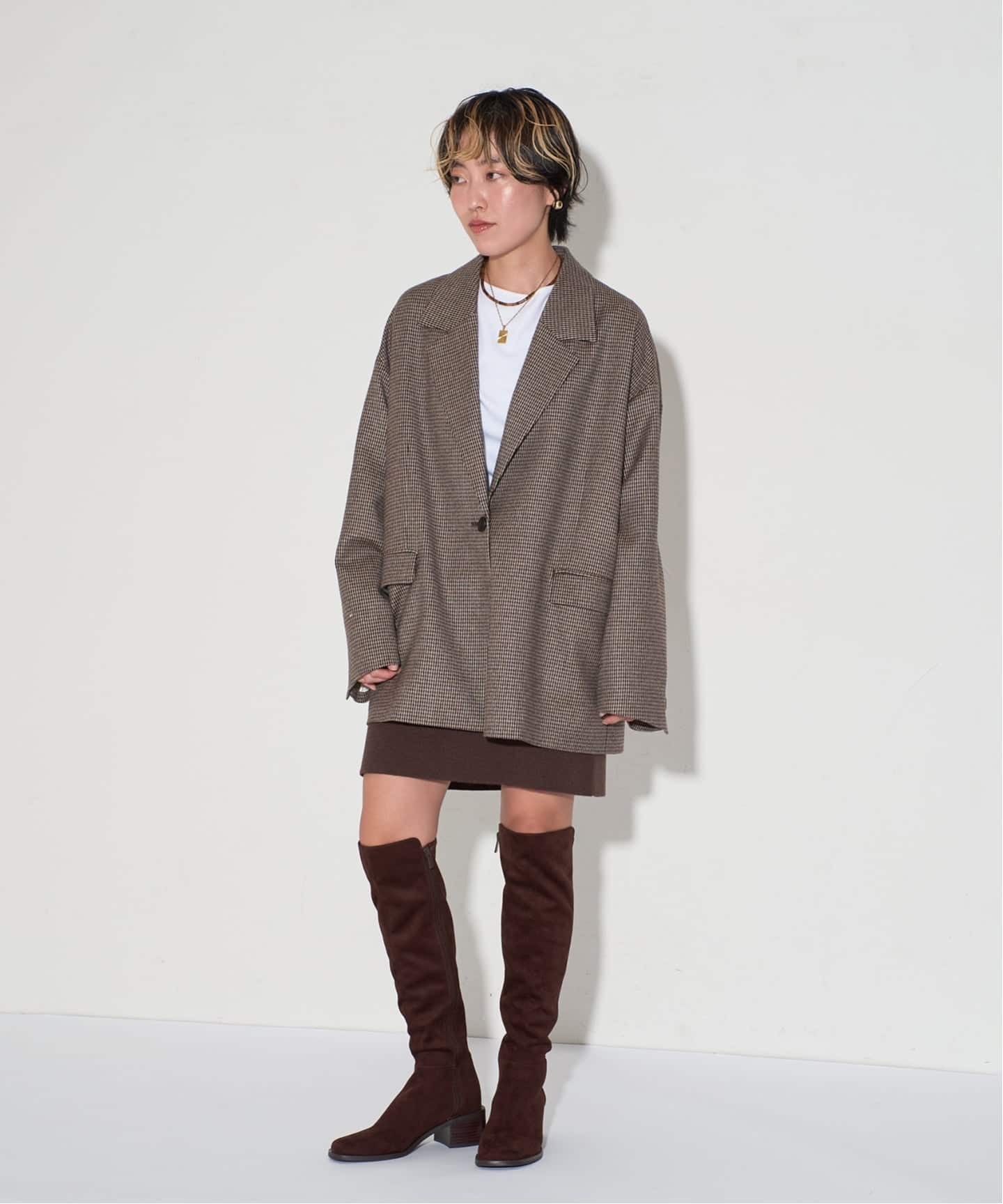 追加》GRISE4.5cmラウンドソフトフィットニーハイ（ロングブーツ