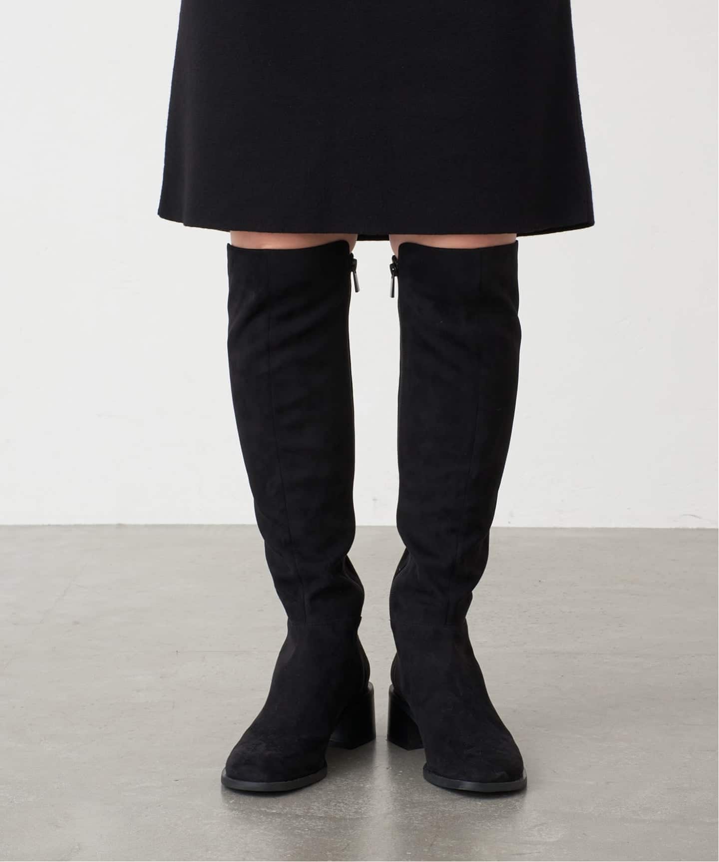 追加》GRISE4.5cmラウンドソフトフィットニーハイ（ロングブーツ