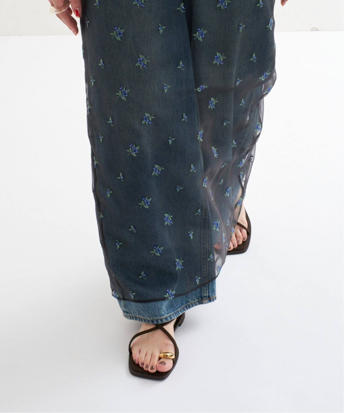 追加4》GRISEメタルリングクロストングサンダル（サンダル）｜LE