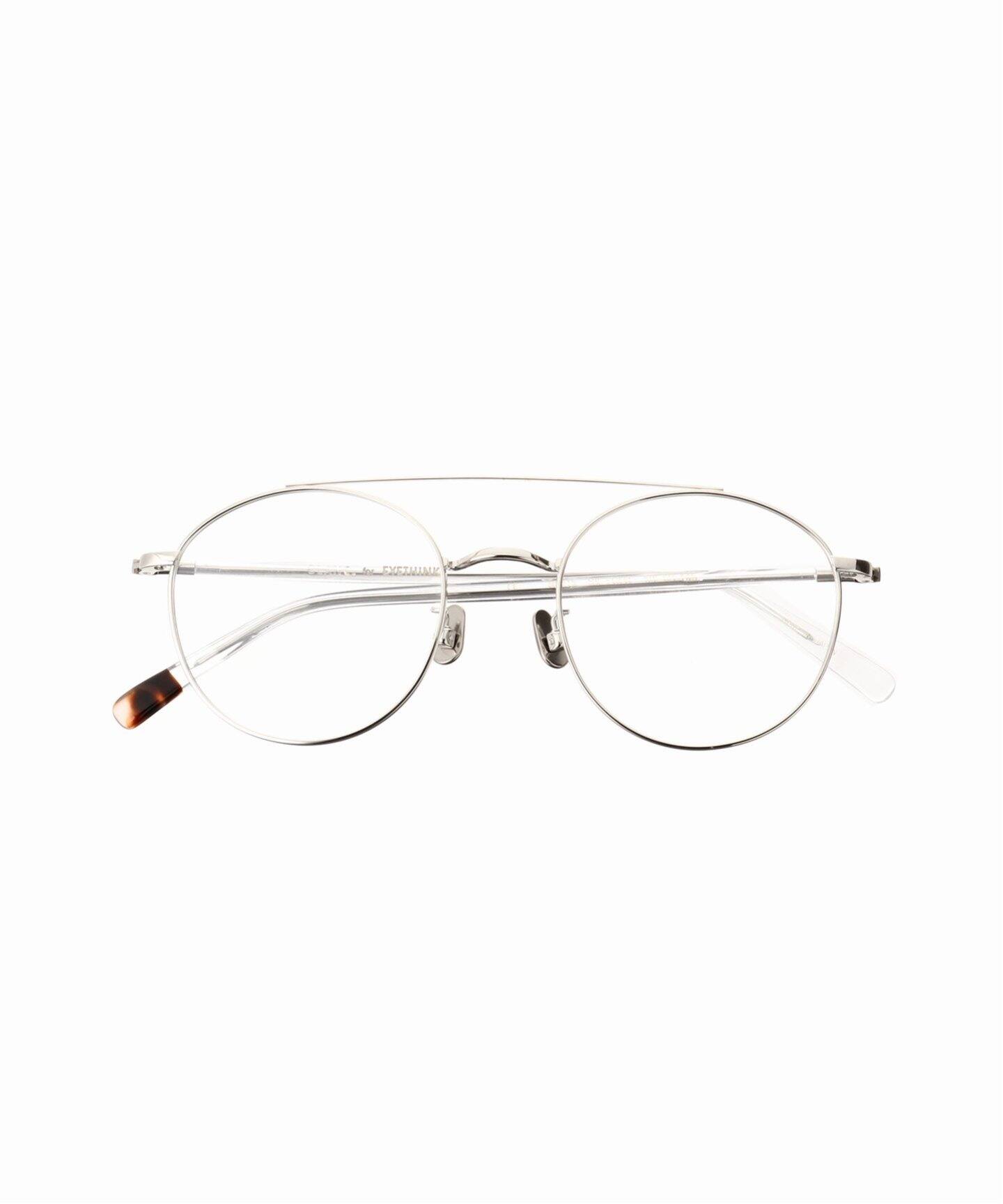 BLANC. クリアラウンドメガネ BLANC.. 別注B0015 SILVER- CLEAR ex Optical（メガネ