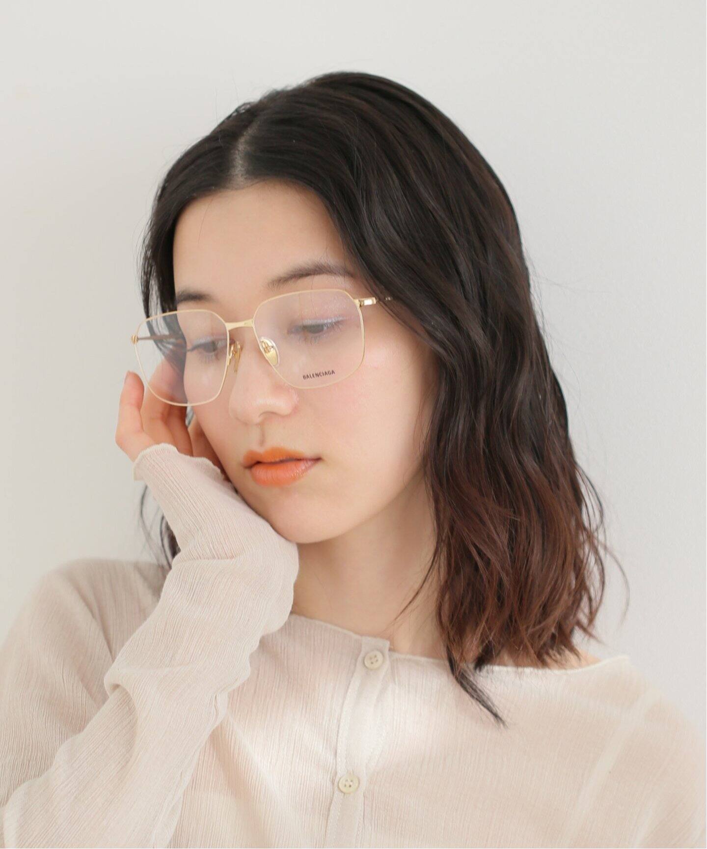 BALENCIAGA キャットアイフレムメカネ BB0218O 004 BALENCIAGA バレンシアガ メガネ BB0214O メンズ アジアン