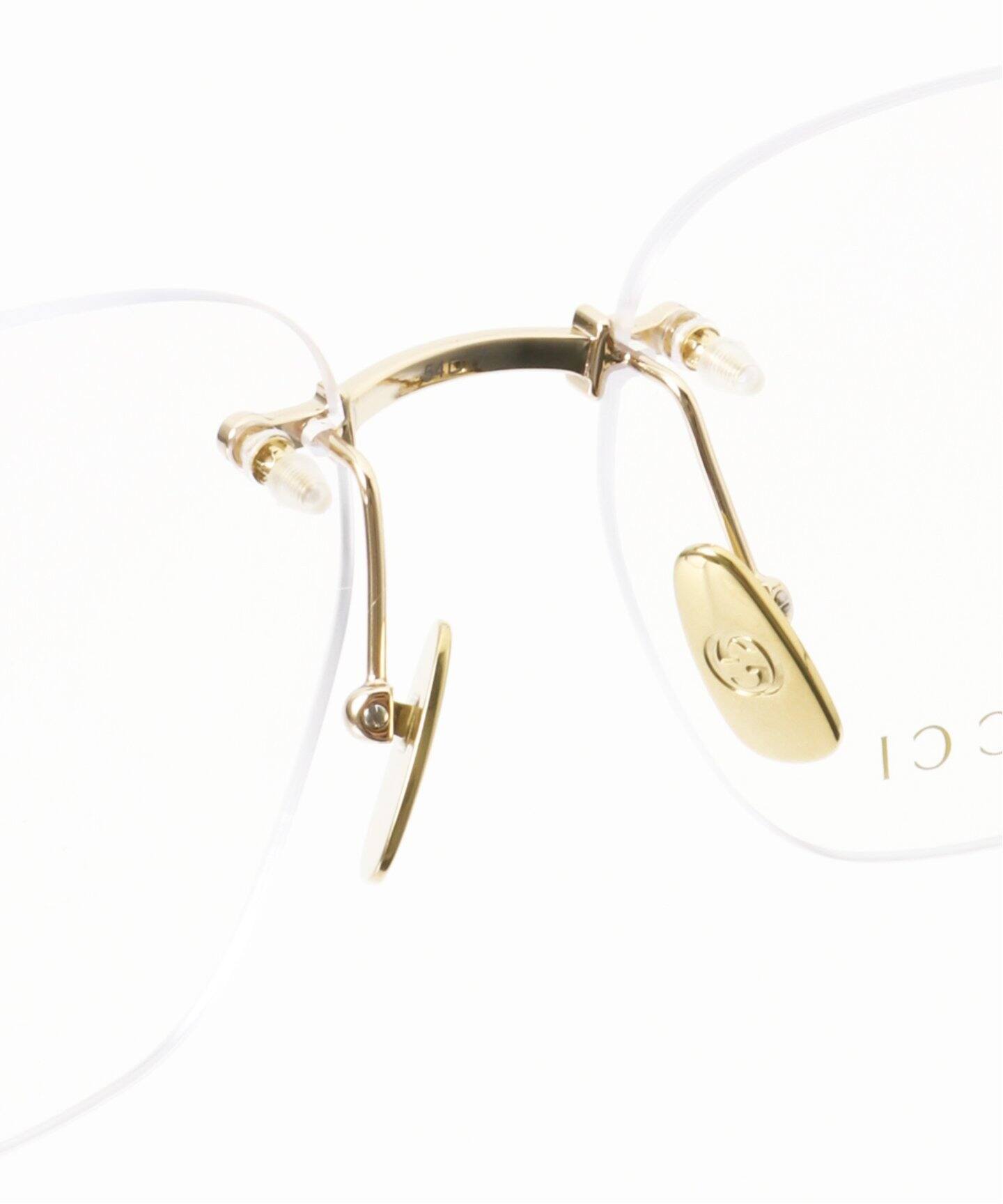 【送料,関税込】 GUCCI メガネ GG1806O Gucci GG1806O 002 Eyeglasses Frame Gold Rimless Square Shape
