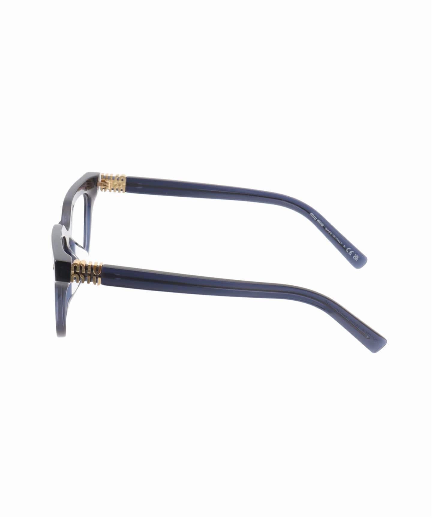 正規品 miu miu ミュウ ミュウ メガネ ストーンマーブル F364 中古・古着通販】MIU MIU (ミュウミュウ) サイドロゴスクエア