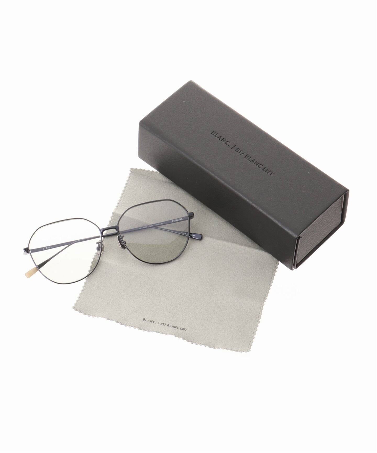 BLANC.. 別注 ET003 NAVY / L.GRY - GRY ex Sunglasses（メガネ