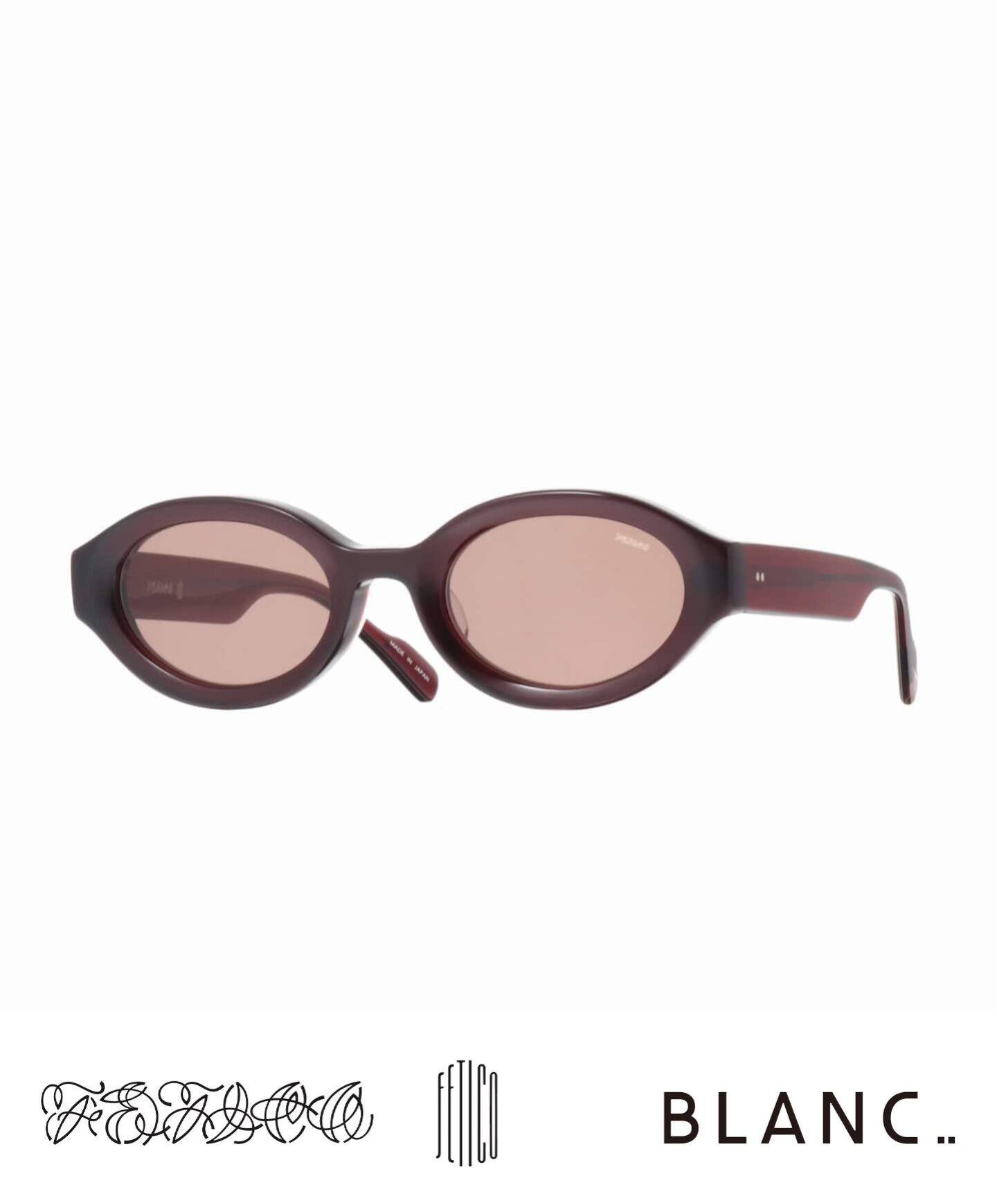 FETICO x BLANC.. OVAL TV-CUT Sunglasses Dark Red（サングラス 