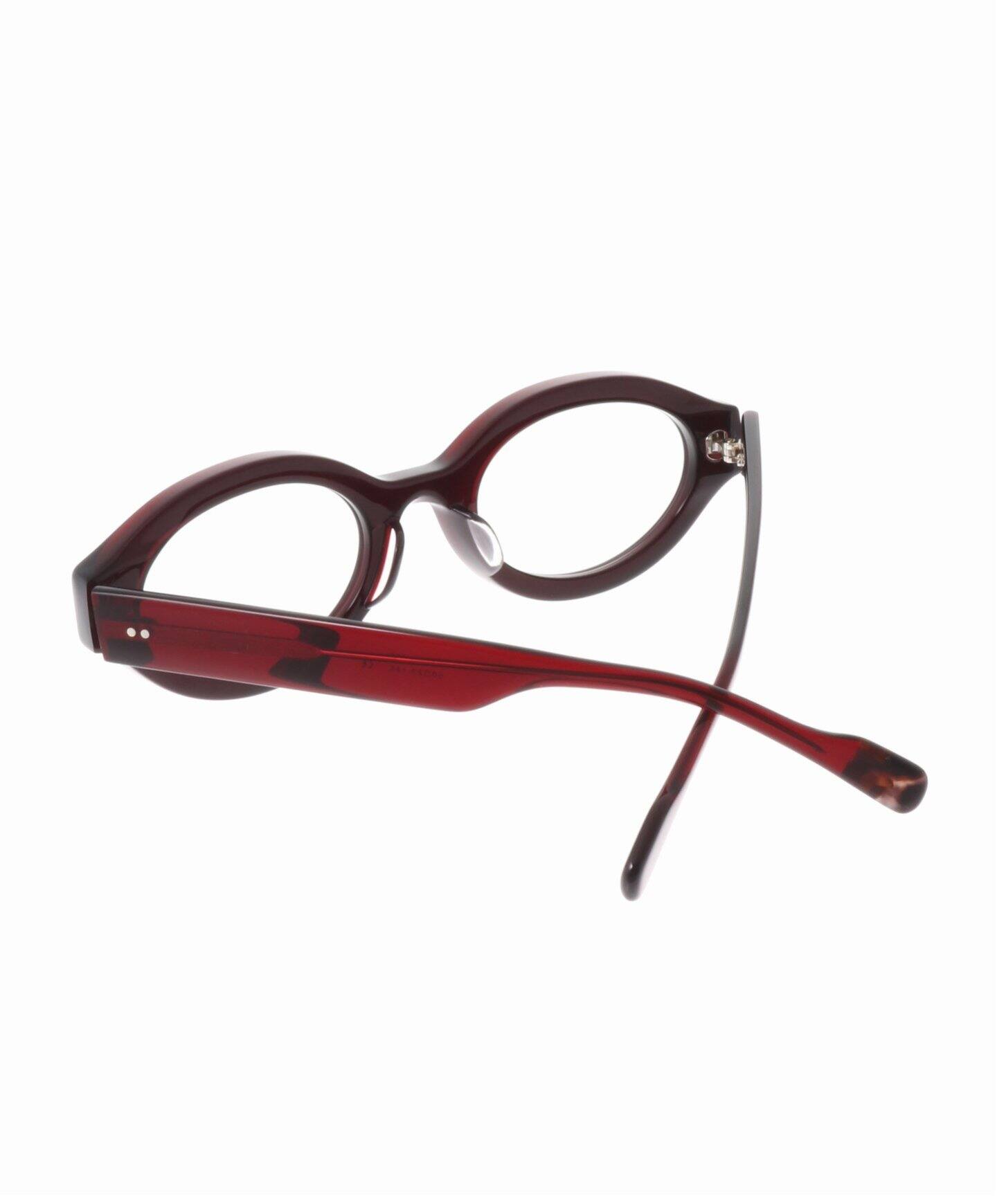 FETICO x BLANC.. OVAL TV-CUT Sunglasses RX Dark Red（サングラス 