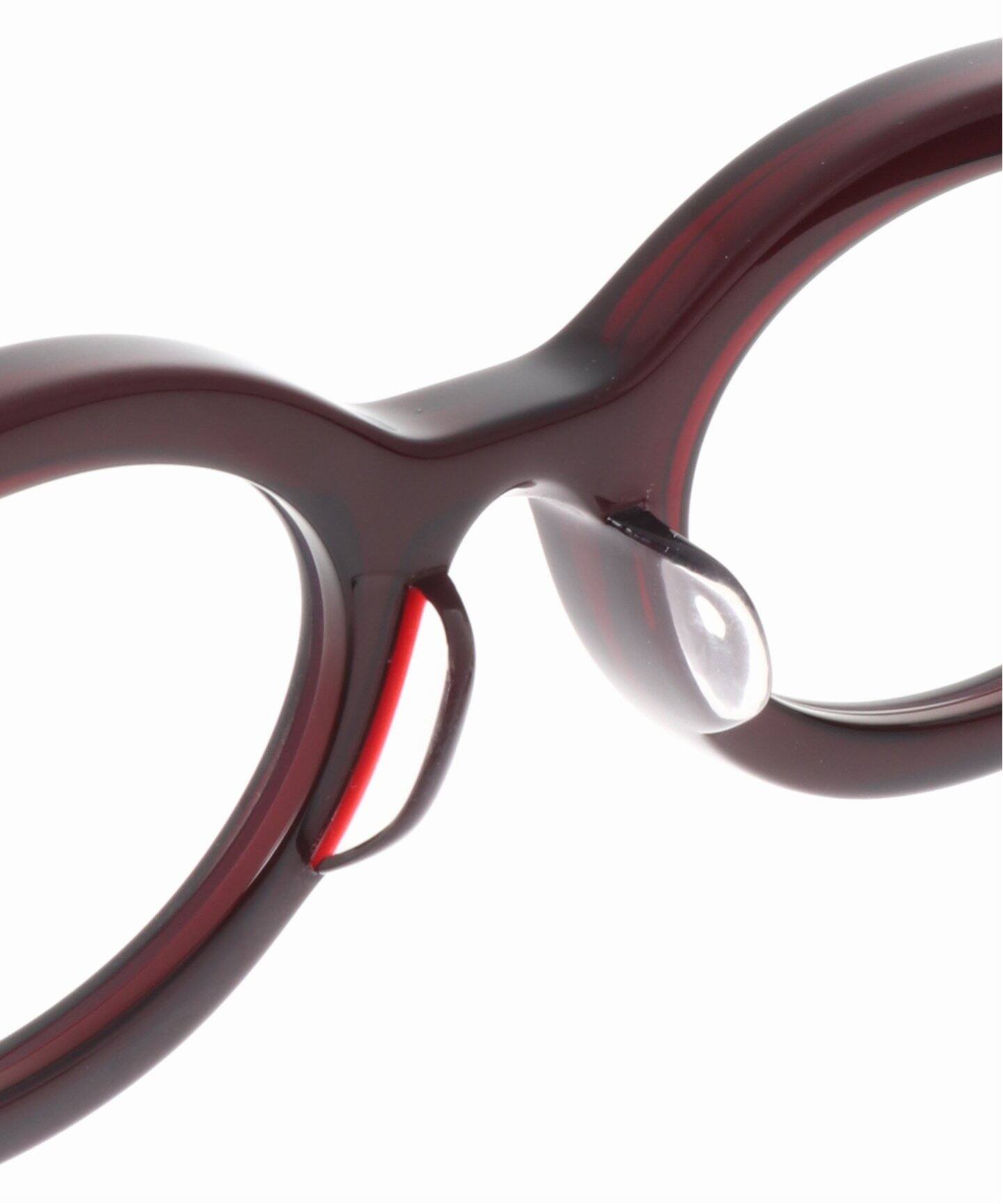 FETICO x BLANC.. OVAL TV-CUT Sunglasses RX Dark Red（サングラス 
