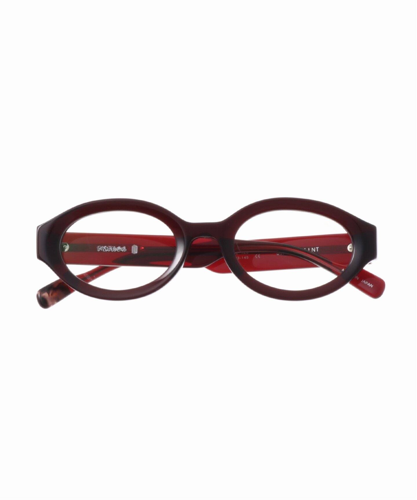FETICO x BLANC.. OVAL TV-CUT Sunglasses RX Dark Red（サングラス 