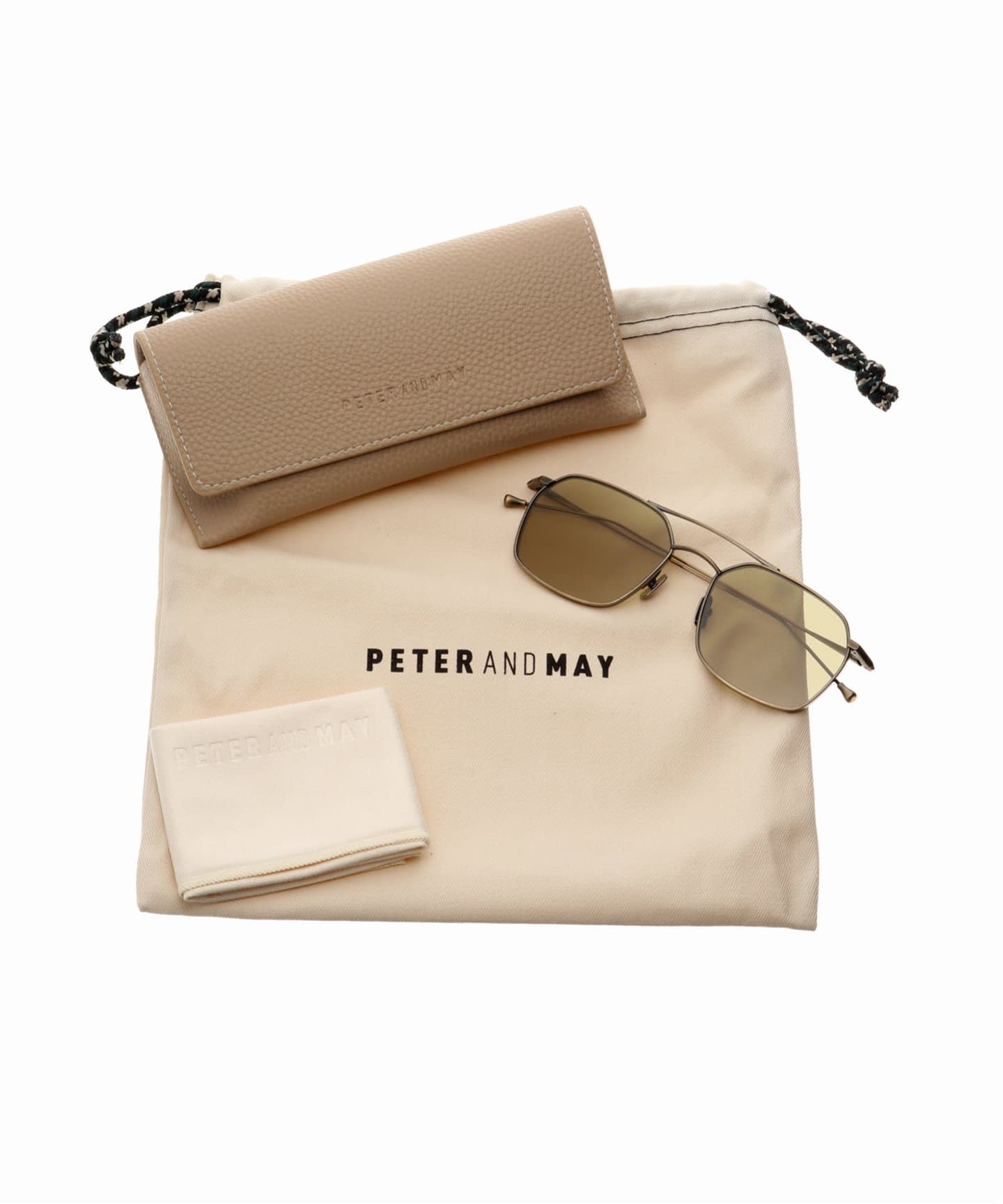 PETER AND MAY JENNY ANTIC GOLD LIGHT KHAKI Sunglasses