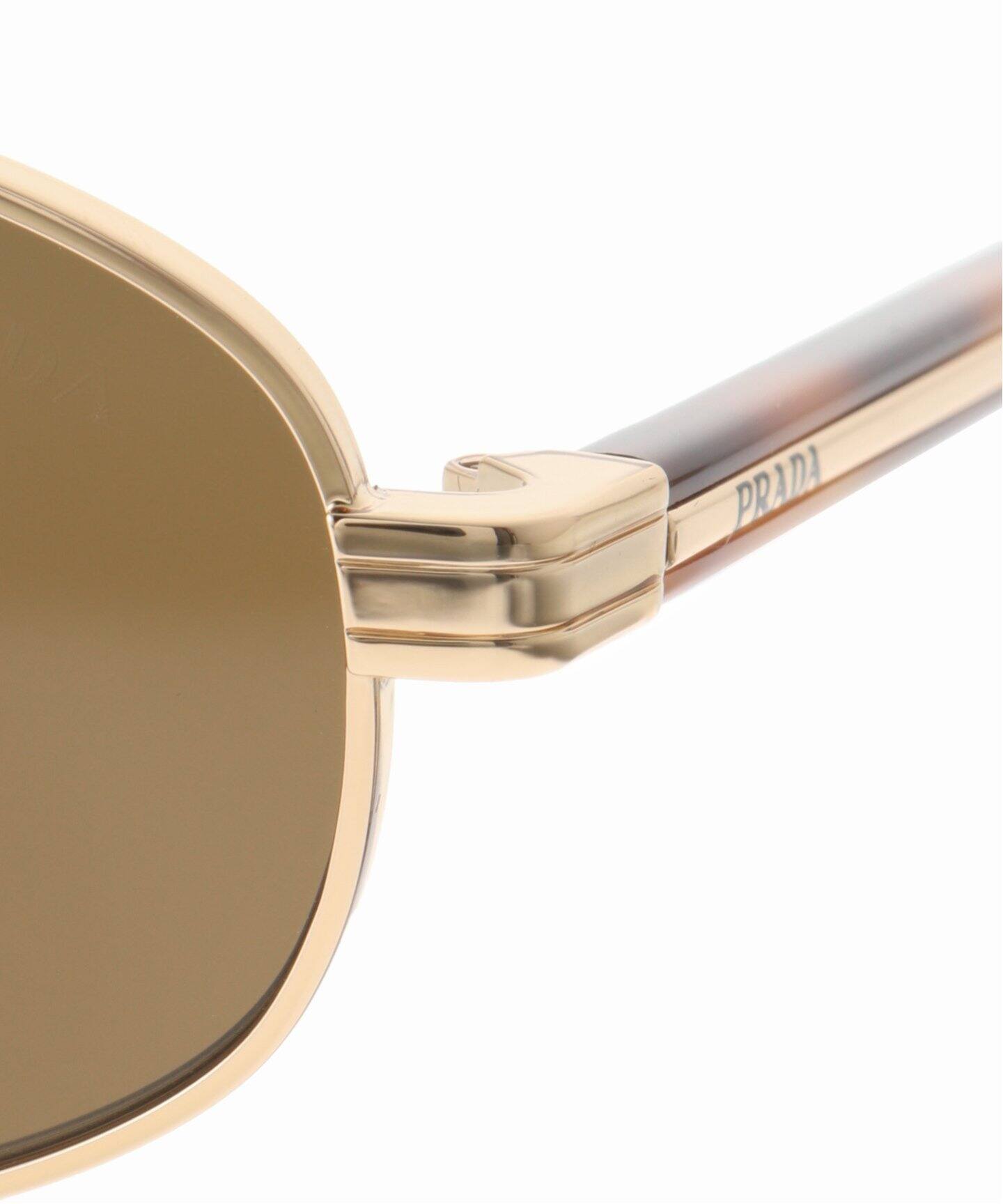 プラダ アイウェア 0PR B53S サングラス Prada PR B53S S (52 - 21) with Brown lenses and Gold frame