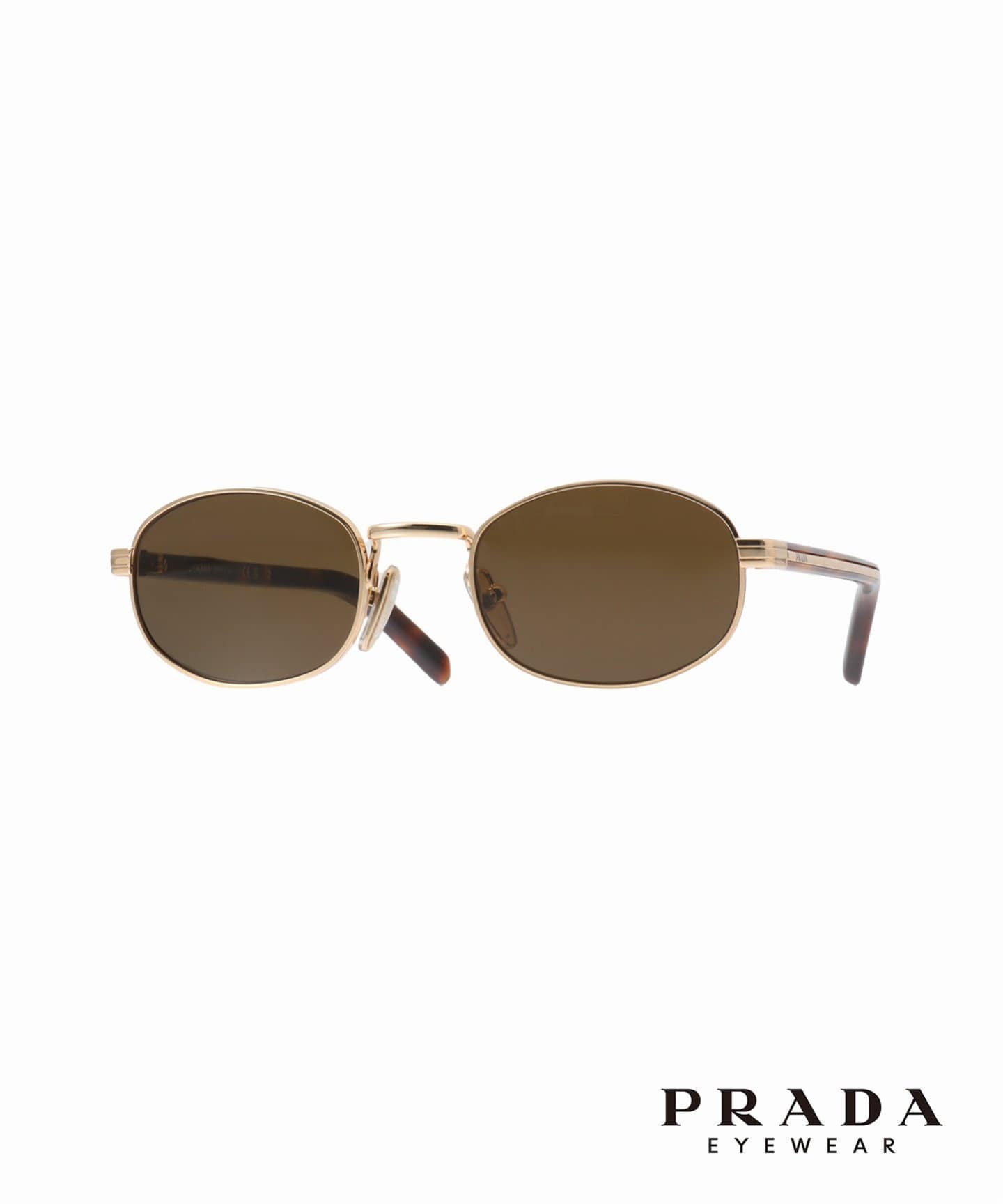 プラダ アイウェア 0PR B53S サングラス Prada PR B53S S (52 - 21) with Brown lenses and Gold frame
