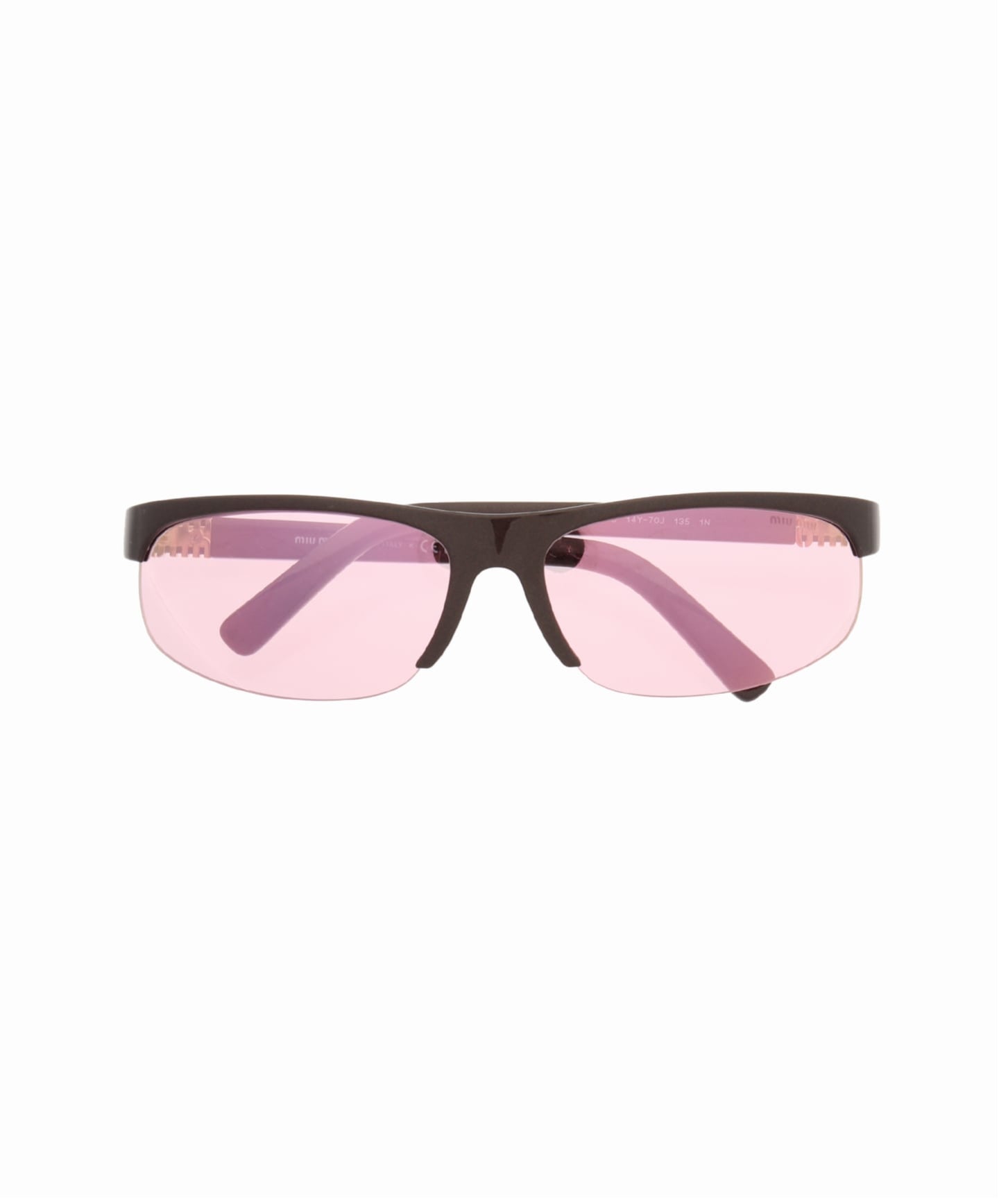 Miu Miu サングラス ブラック ラウンド型 ピンクケース付き ミュウミュウ Miu Miu MIUMIU サングラス 0MU 04ZS オーバル