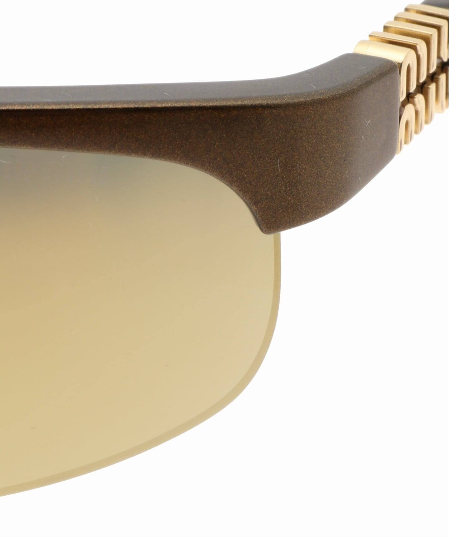 Miu Miu ブラウン スクエア サングラス MIU MIU A02SF CML Sunglasses（サングラス）｜EYETHINK