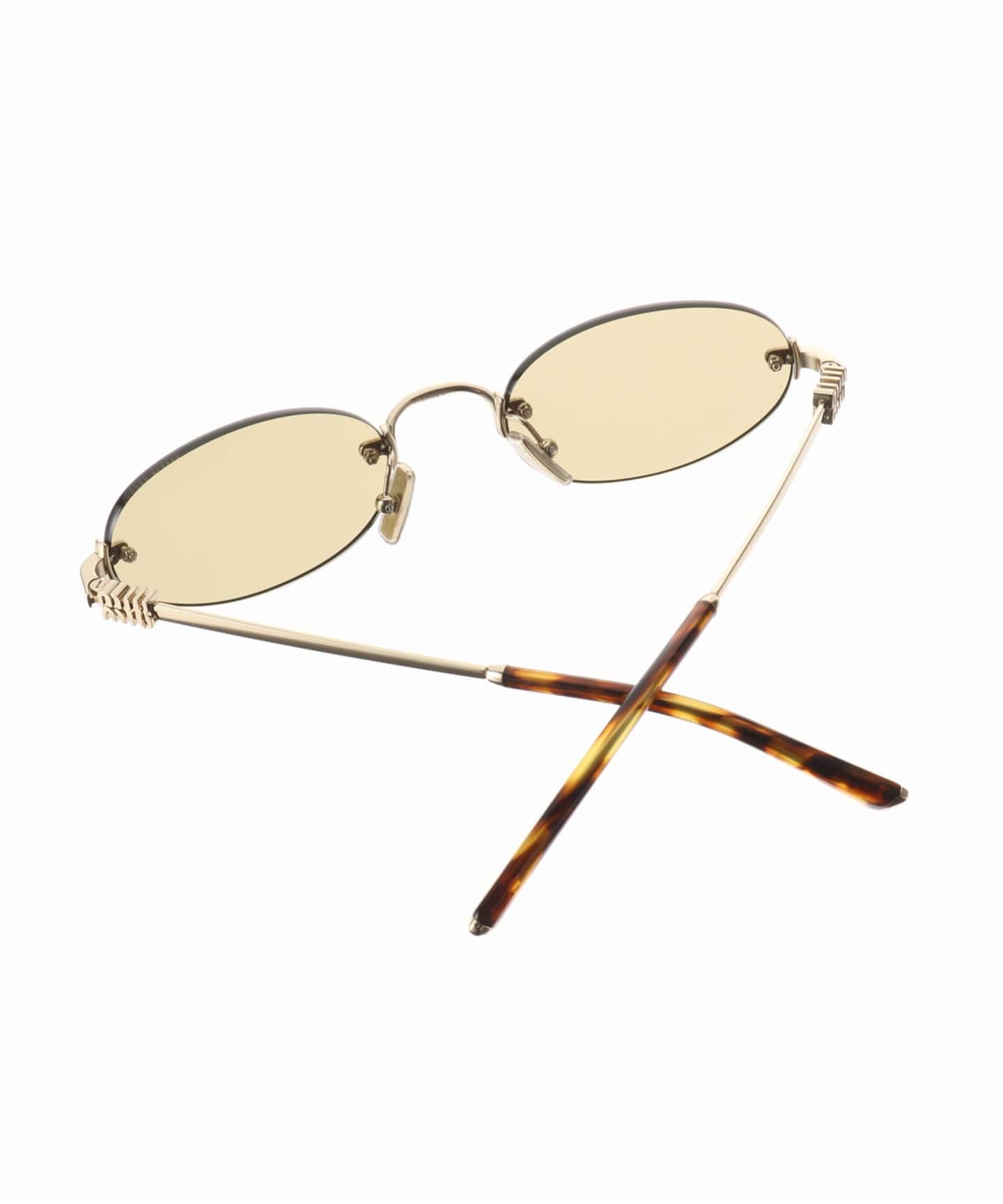 miumiu ブラック サングラス ゴールド装飾 ミュウミュウ MIU MIU PRADA姉妹ブランド SMU09W VAU-06B