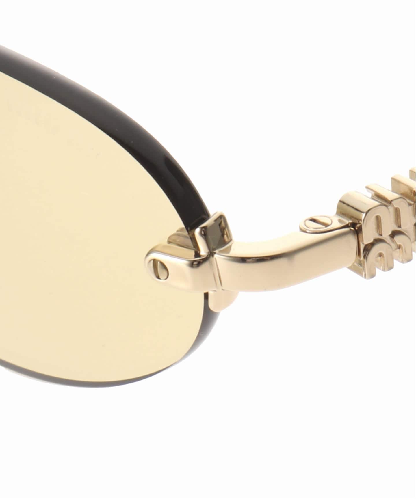 miumiu ブラック サングラス ゴールド装飾 ミュウミュウ MIU MIU PRADA姉妹ブランド SMU09W VAU-06B